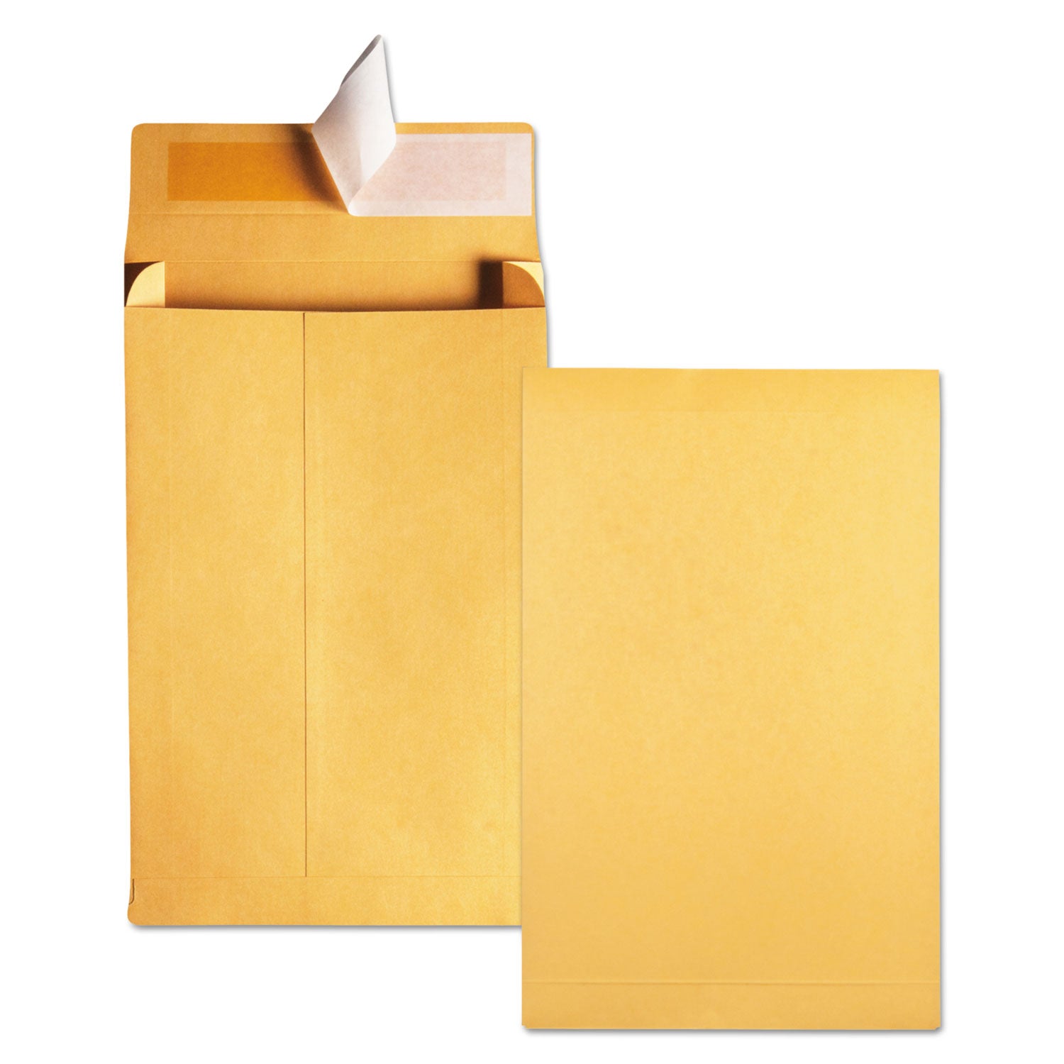 Quality Park™ Redi-Strip Kraft Expansion Envelope, #10 1/2, Square Flap, Redi-Strip Adhesive Closure, 9 x 12, Brown Kraft, 25/Pack