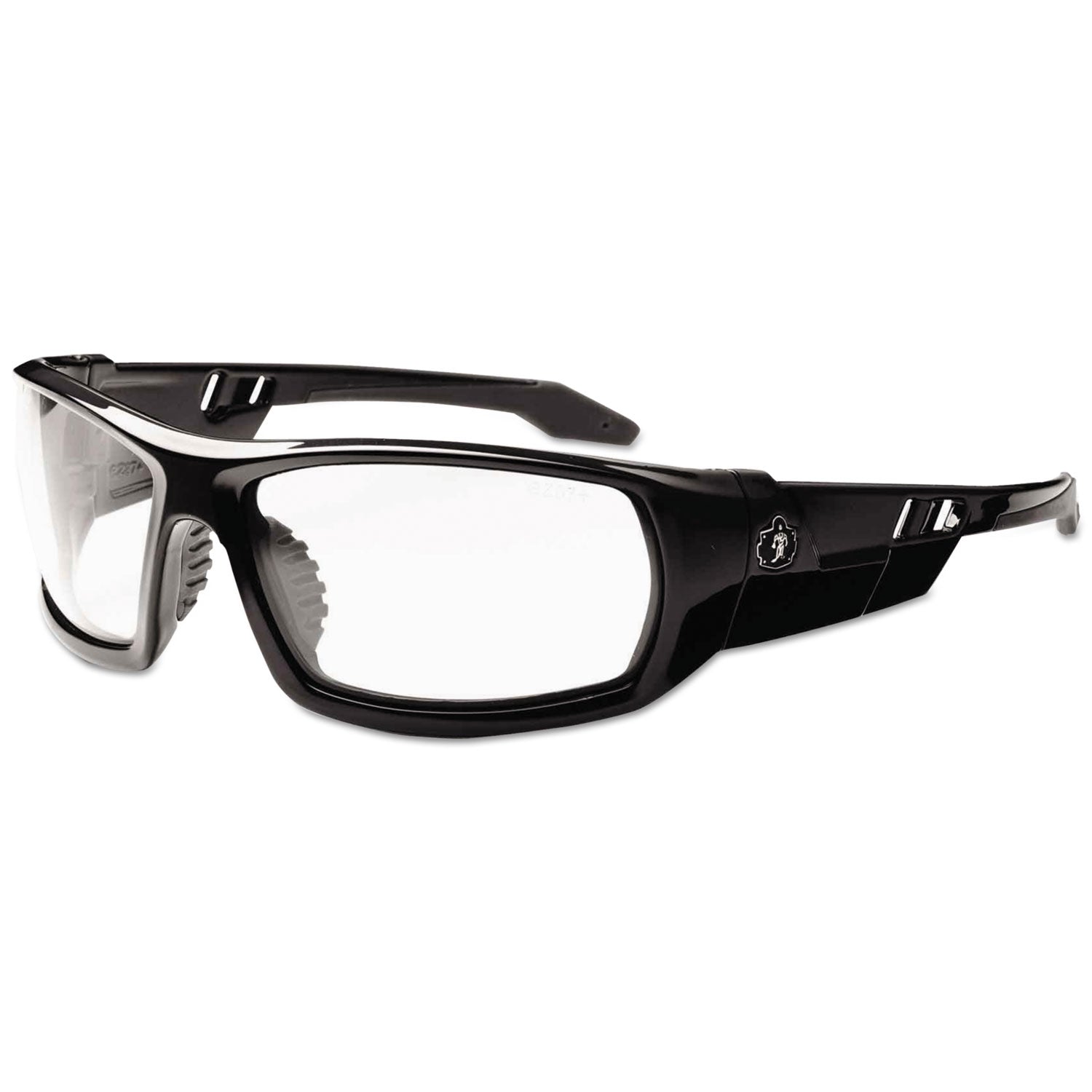 Skullerz Odin Safety Glasses, Black Frame/Clear Lens, Nylon/Polycarb