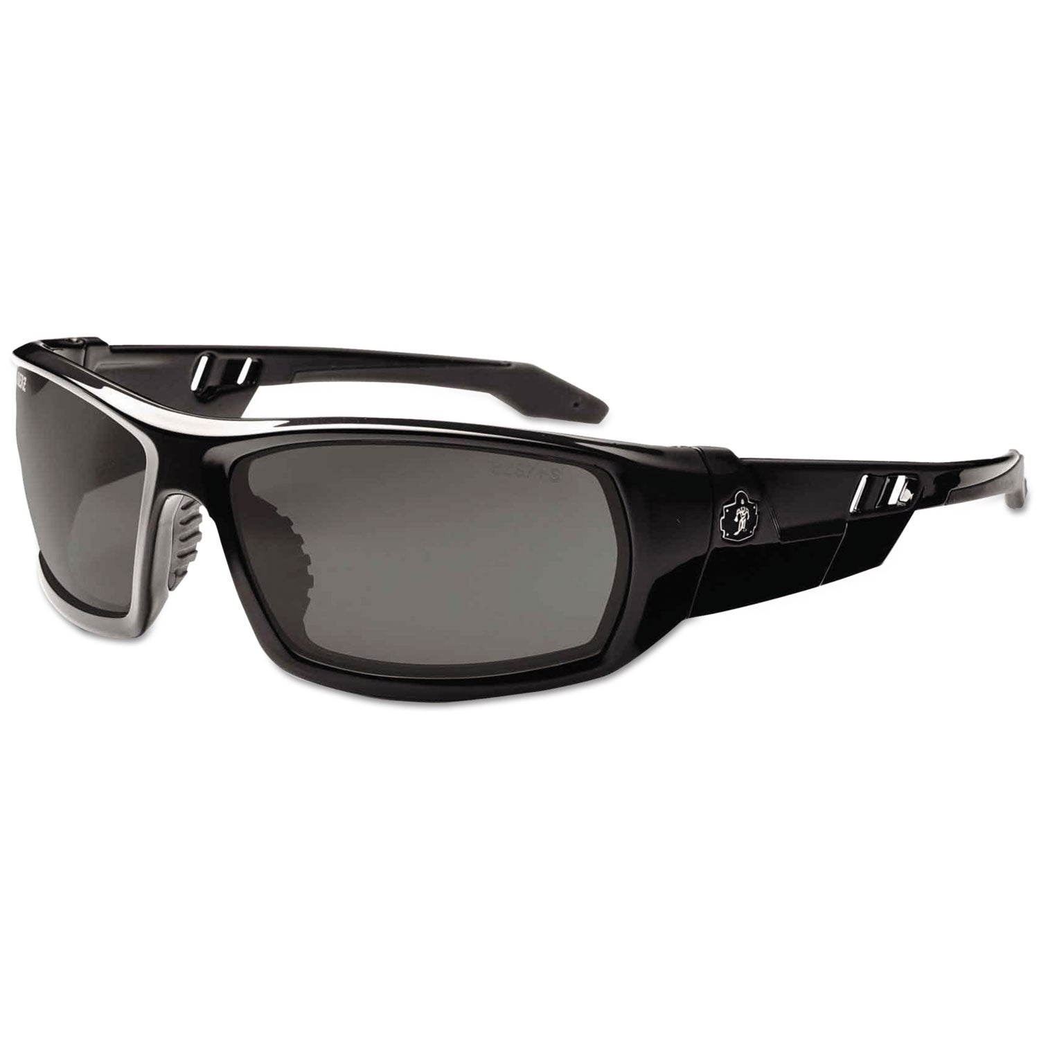 Skullerz Odin Safety Glasses, Black Frame/Smoke Lens, Nylon/Polycarb