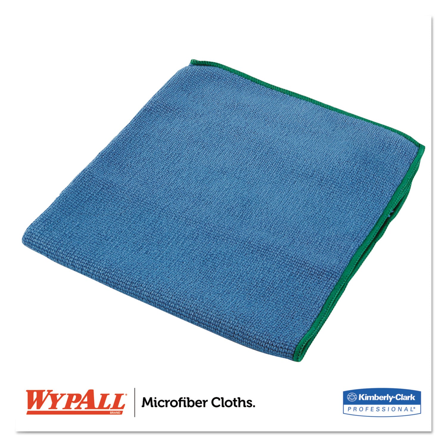 WypAll® Microfiber Cloths, Reusable, 15.75 x 15.75, Blue, 24/Carton