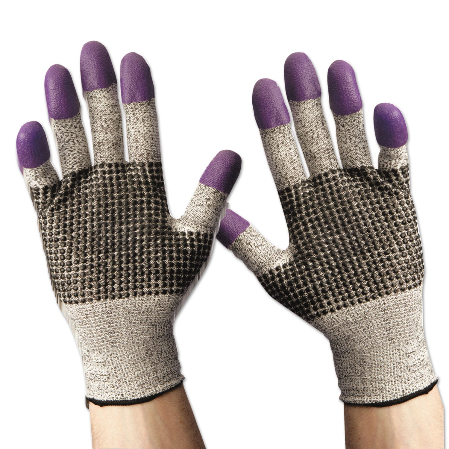 KleenGuard™ G60 Purple Nitrile Gloves, 230 mm Length, Medium/Size 8, Black/White, 12 Pairs/Carton