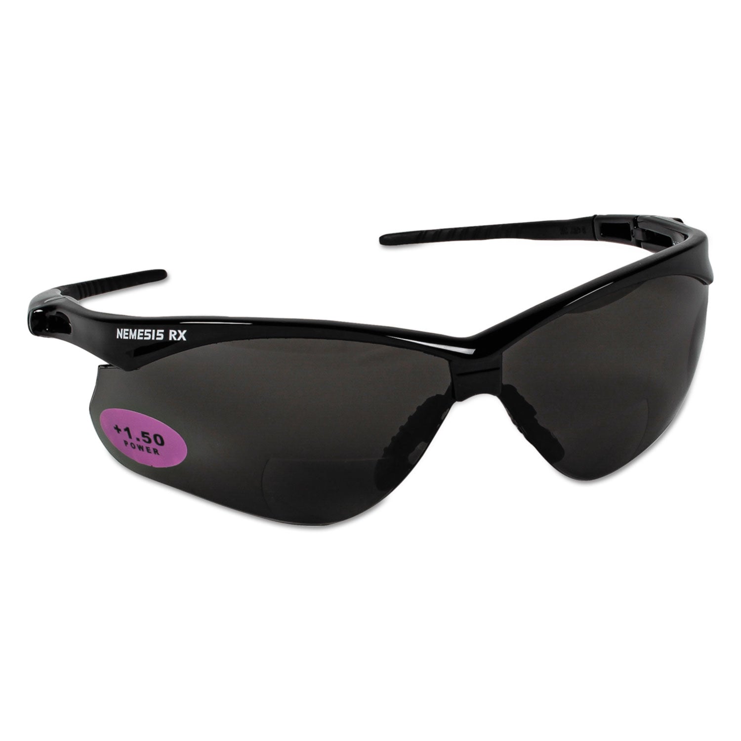 Nemesis Readers Safety Glasses, Smoke Frame, Smoke Polycarbonate Lens