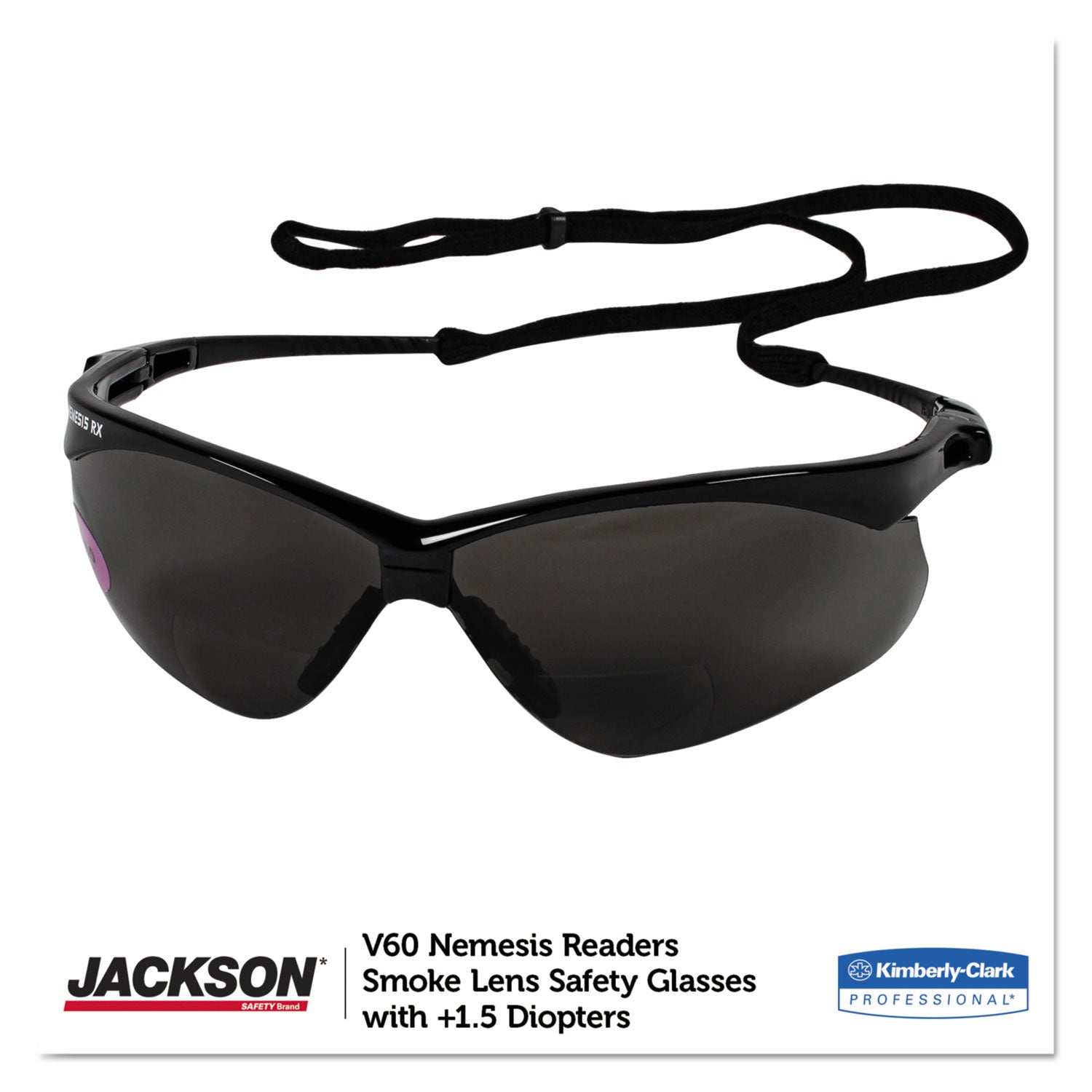 Nemesis Readers Safety Glasses, Smoke Frame, Smoke Polycarbonate Lens KleenGuard™ Flipcost