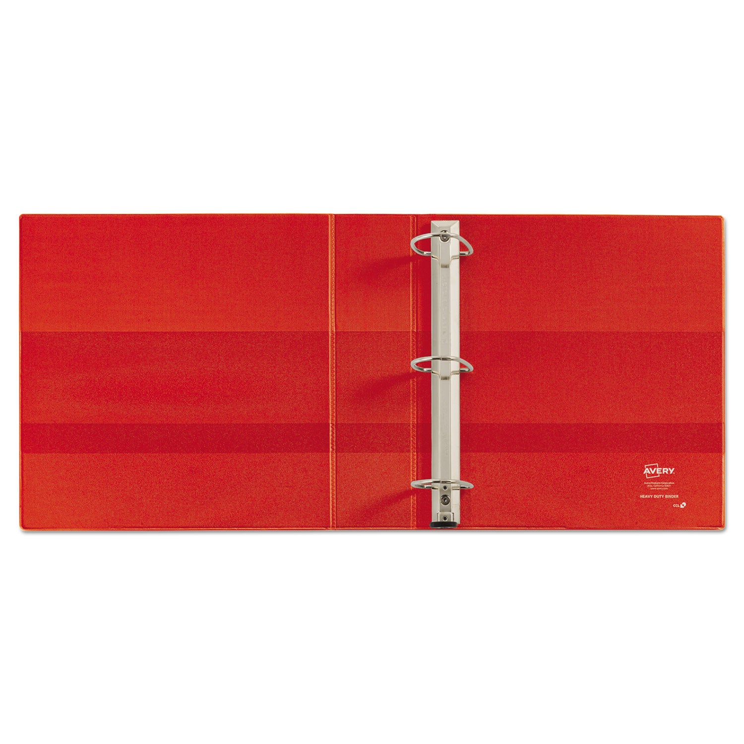 Avery® Heavy-Duty Non-View Binder with DuraHinge and One Touch EZD Rings, 3 Rings, 2" Capacity, 11 x 8.5, Red