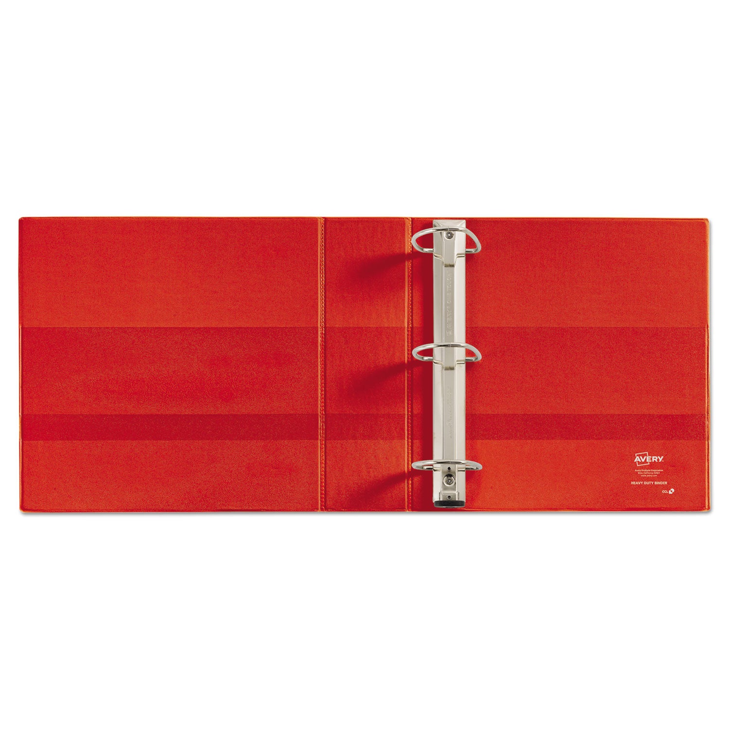 Avery® Heavy-Duty View Binder with DuraHinge and Locking One Touch EZD Rings, 3 Rings, 3" Capacity, 11 x 8.5, Red