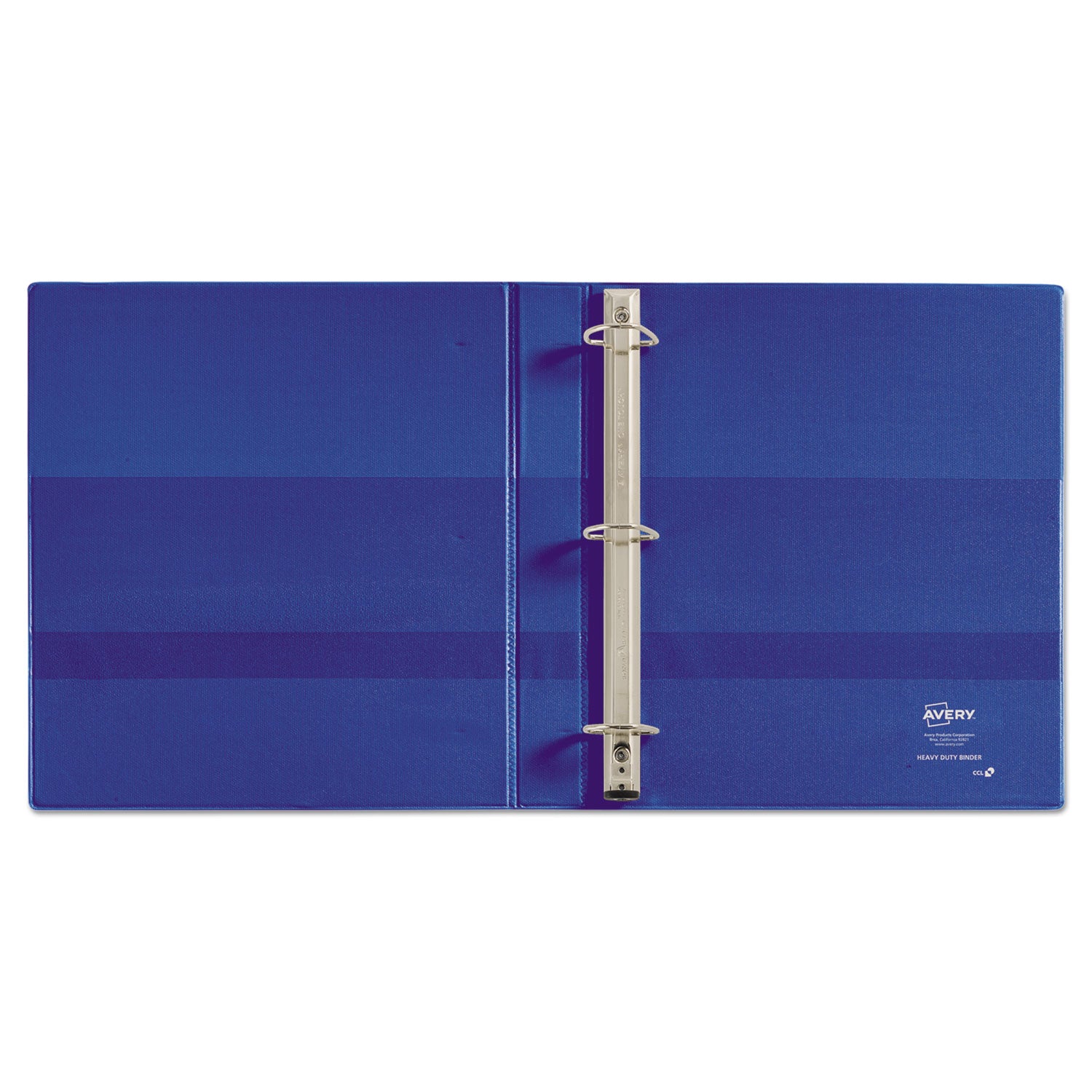 Avery® Heavy-Duty Non-View Binder with DuraHinge and One Touch EZD Rings, 3 Rings, 1" Capacity, 11 x 8.5, Blue