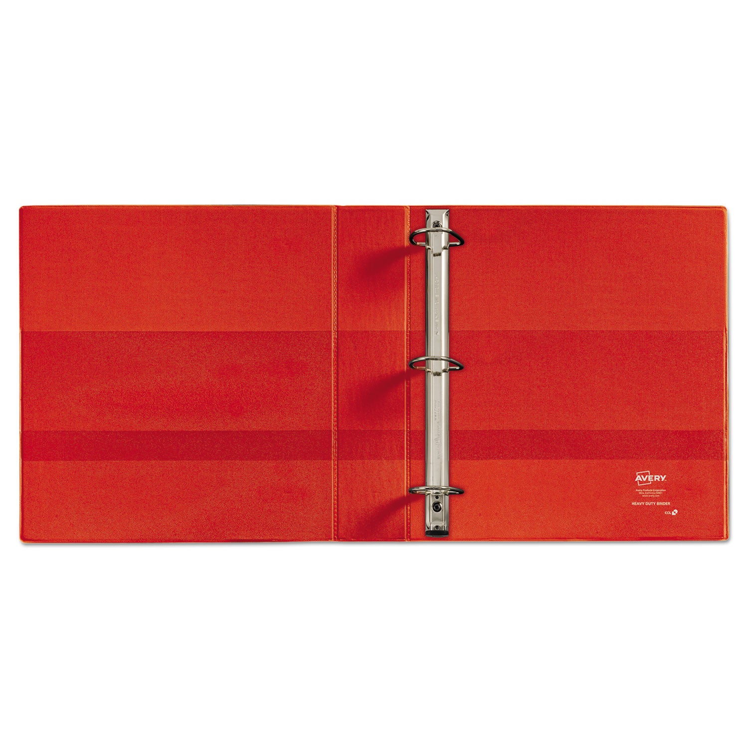 Avery® Heavy-Duty Non-View Binder with DuraHinge and One Touch EZD Rings, 3 Rings, 1.5" Capacity, 11 x 8.5, Red