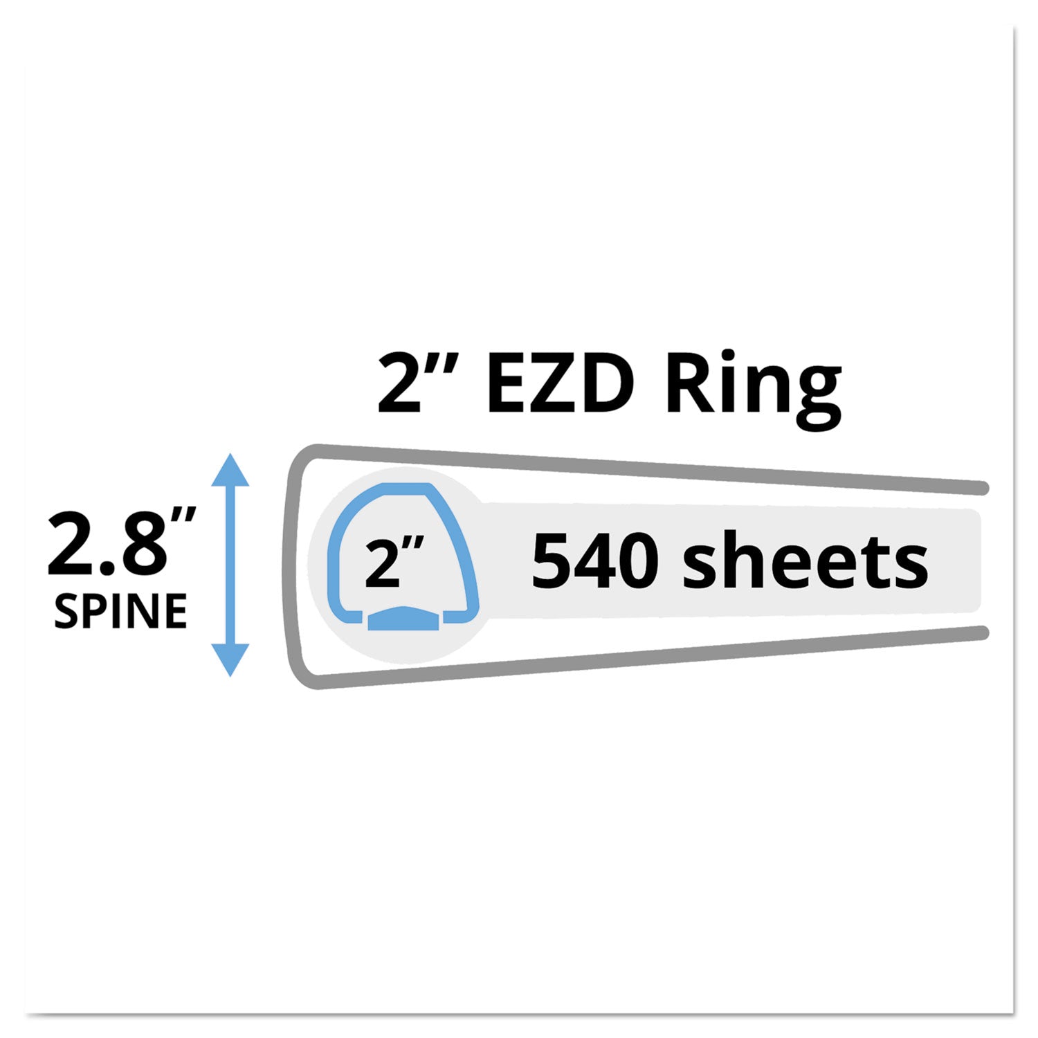 Avery® Durable View Binder with DuraHinge and EZD Rings, 3 Rings, 2" Capacity, 11 x 8.5, White, (9501)