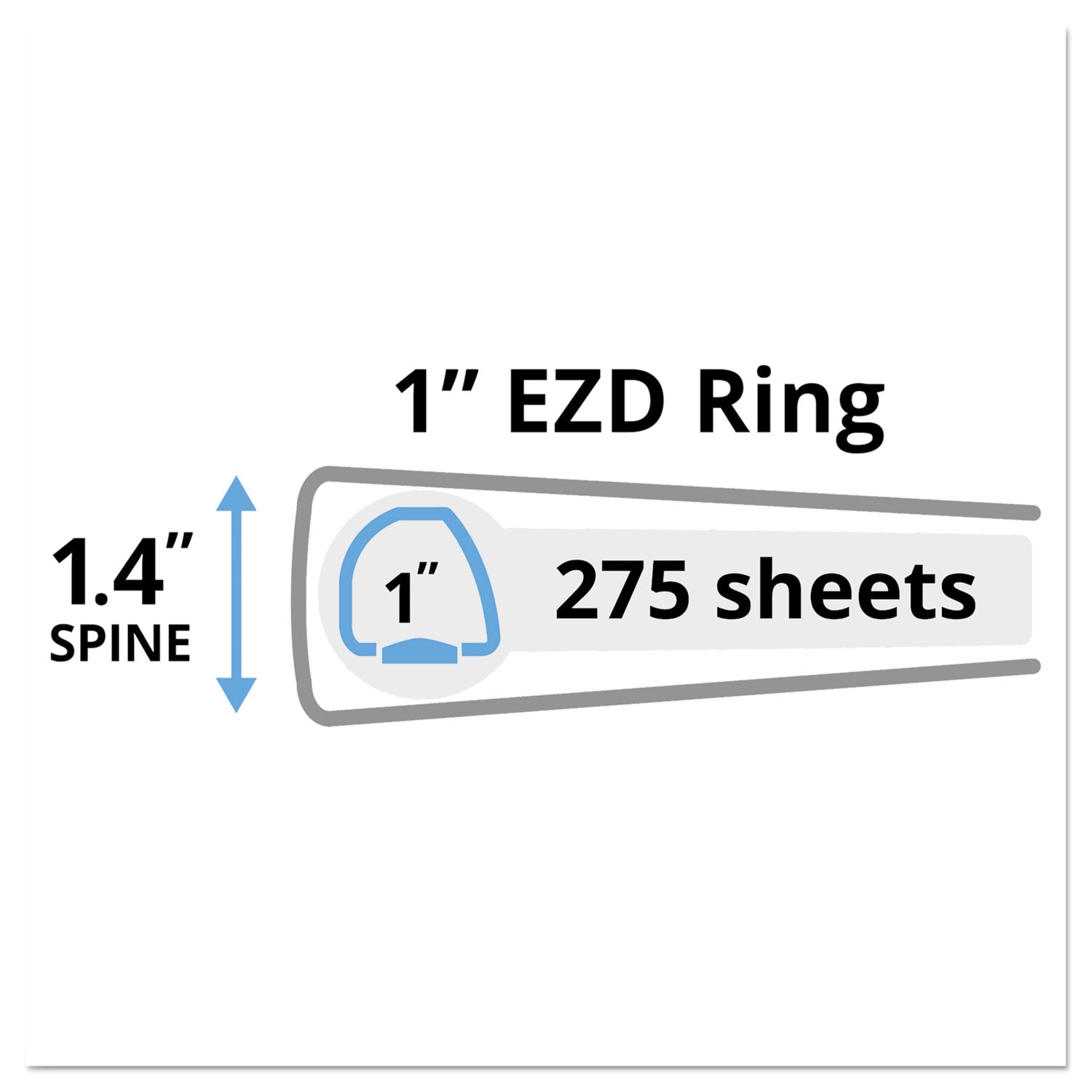 Avery® Durable View Binder with DuraHinge and EZD Rings, 3 Rings, 1" Capacity, 11 x 8.5, White, (9301)