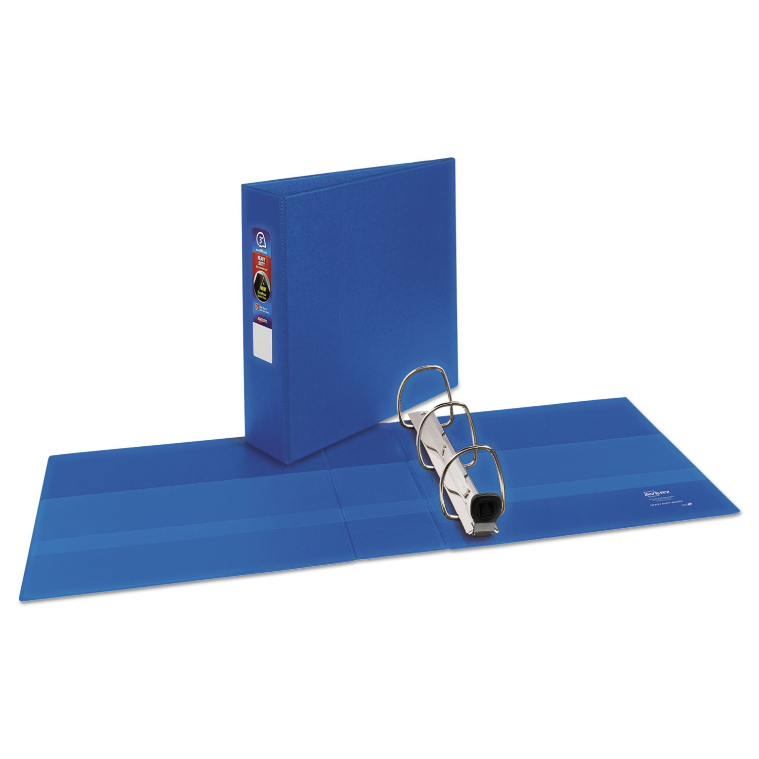 Avery® Heavy-Duty Non-View Binder with DuraHinge and Locking One Touch EZD Rings, 3 Rings, 3" Capacity, 11 x 8.5, Blue