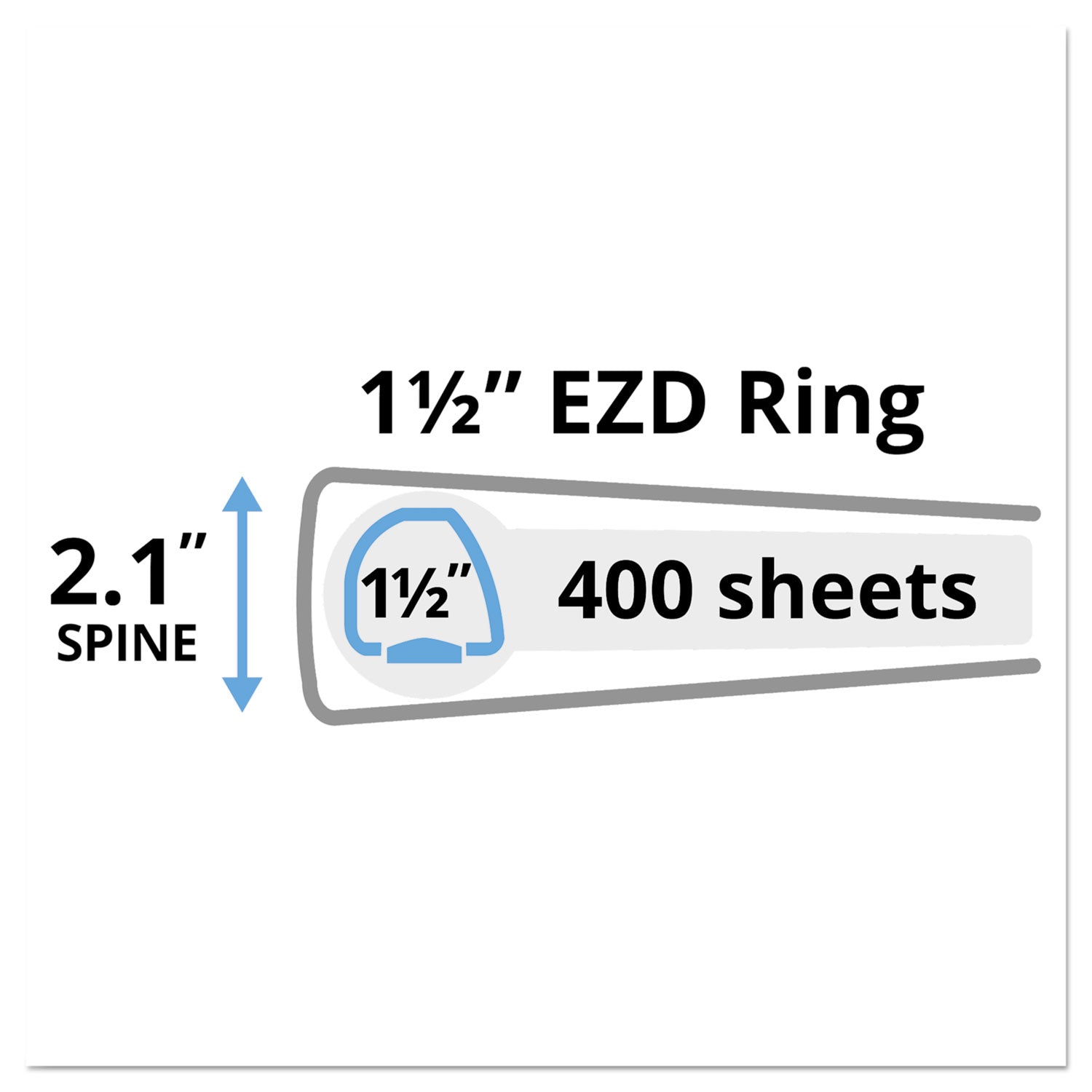 Avery® Heavy-Duty Non-View Binder with DuraHinge and One Touch EZD Rings, 3 Rings, 1.5" Capacity, 11 x 8.5, Red