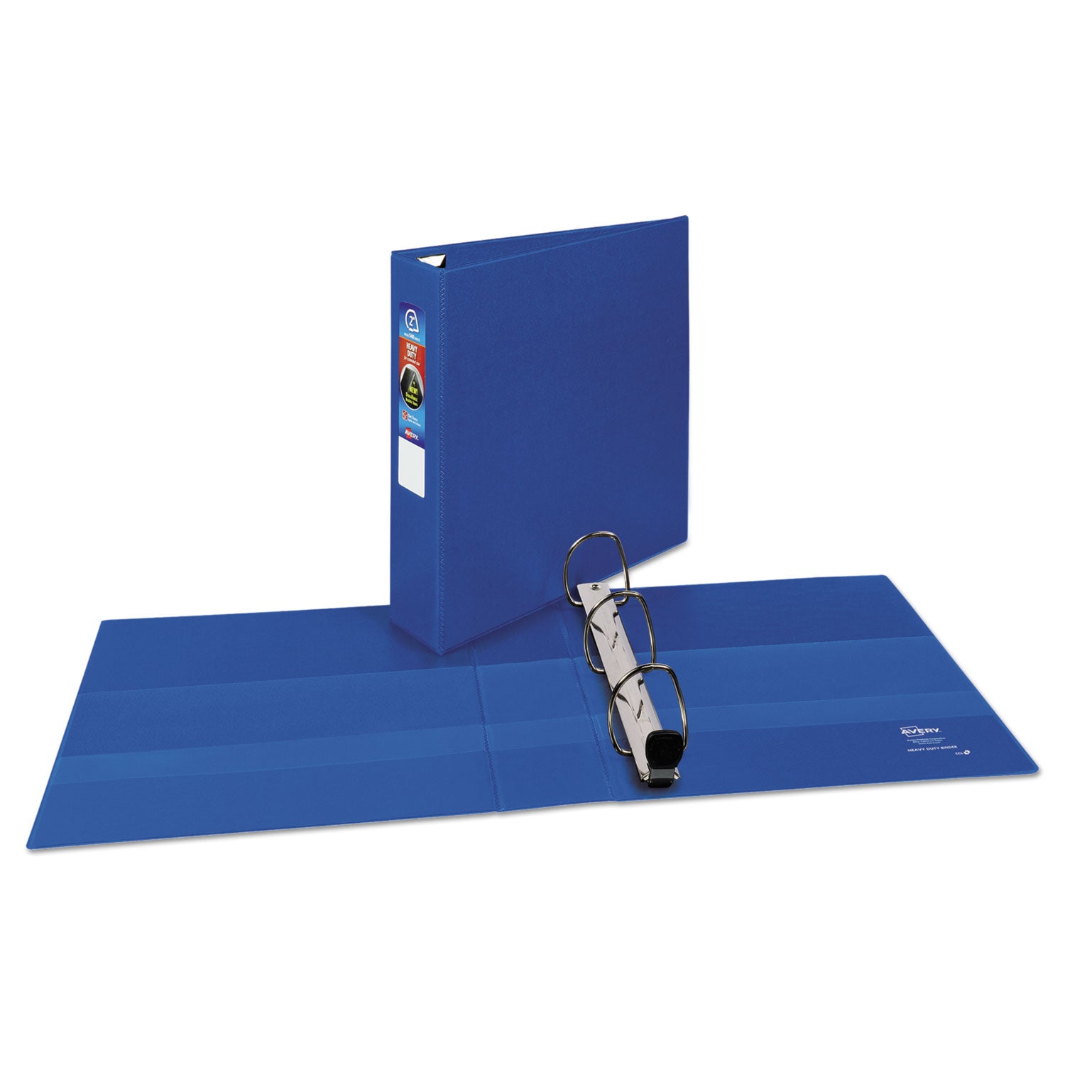 Avery® Heavy-Duty Non-View Binder with DuraHinge and One Touch EZD Rings, 3 Rings, 2" Capacity, 11 x 8.5, Blue