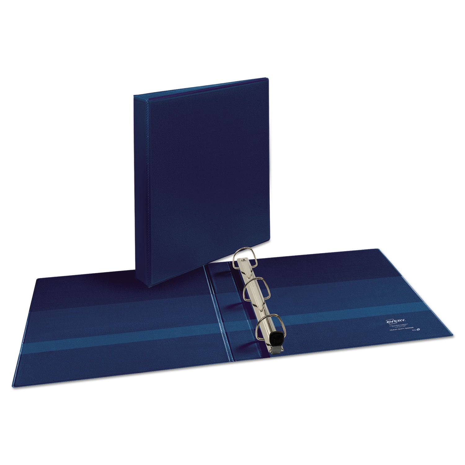 Avery® Heavy-Duty View Binder with DuraHinge and One Touch EZD Rings, 3 Rings, 1" Capacity, 11 x 8.5, Navy Blue