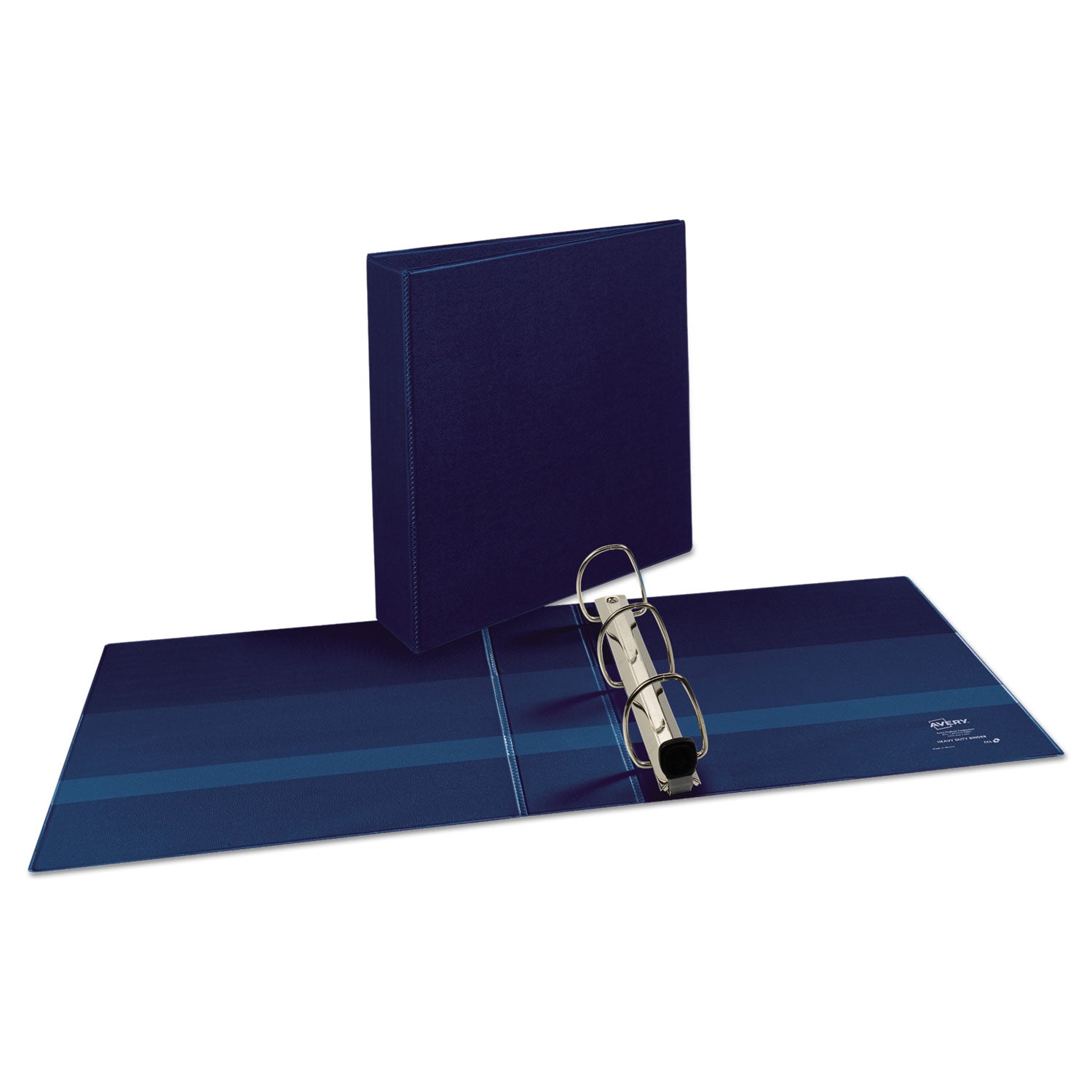 Avery® Heavy-Duty View Binder with DuraHinge and One Touch EZD Rings, 3 Rings, 2" Capacity, 11 x 8.5, Navy Blue