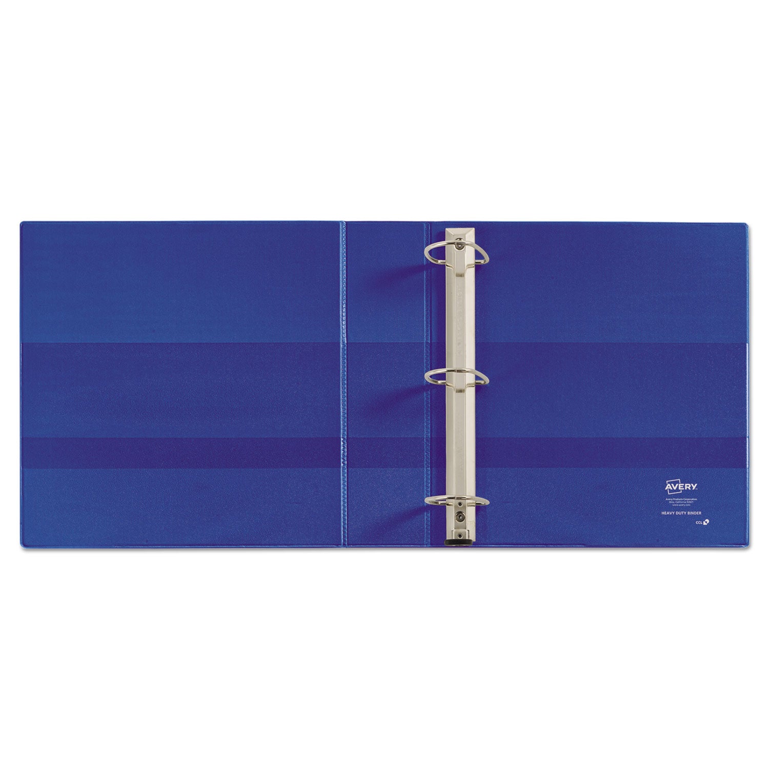 Avery® Heavy-Duty Non-View Binder with DuraHinge and One Touch EZD Rings, 3 Rings, 2" Capacity, 11 x 8.5, Blue