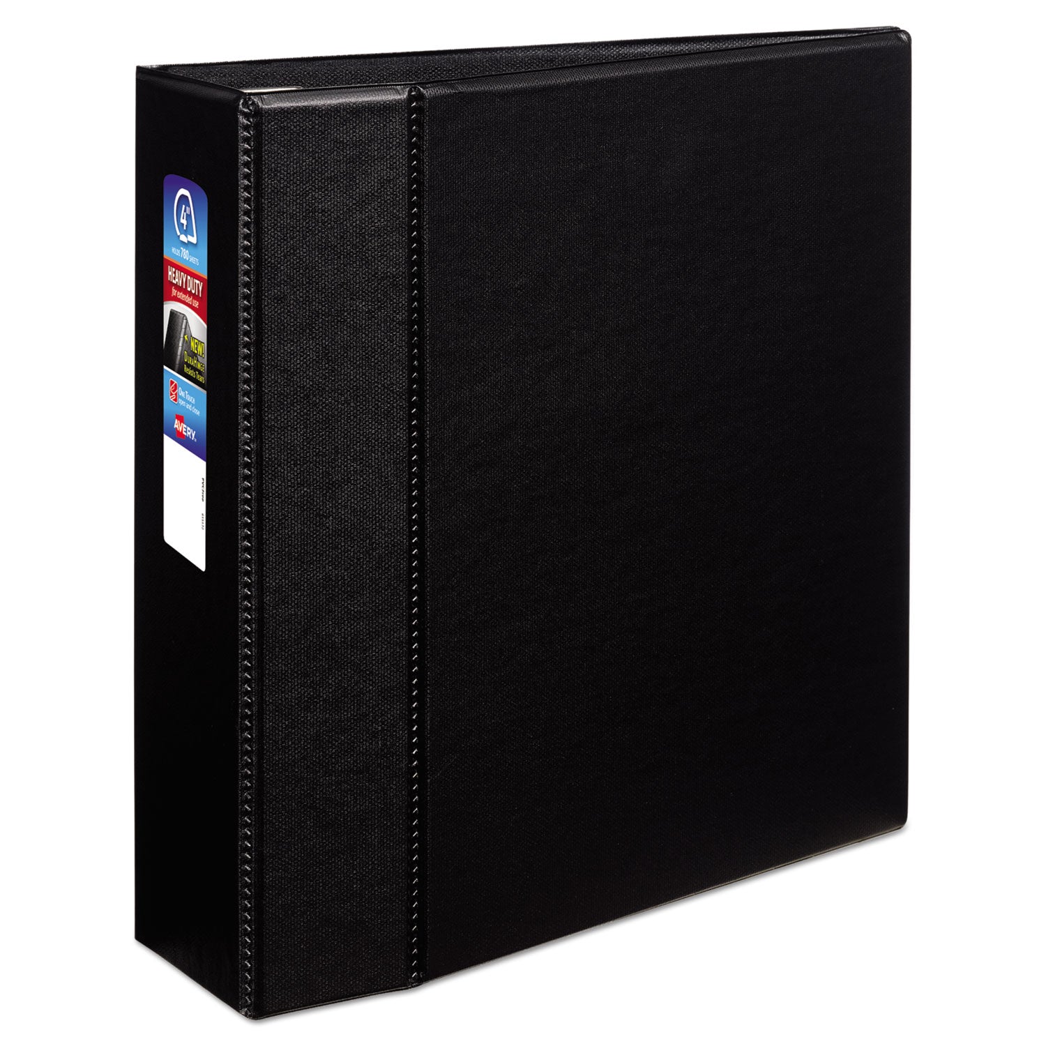 Avery® Heavy-Duty Non-View Binder with DuraHinge and Locking One Touch EZD Rings, 3 Rings, 4" Capacity, 11 x 8.5, Black