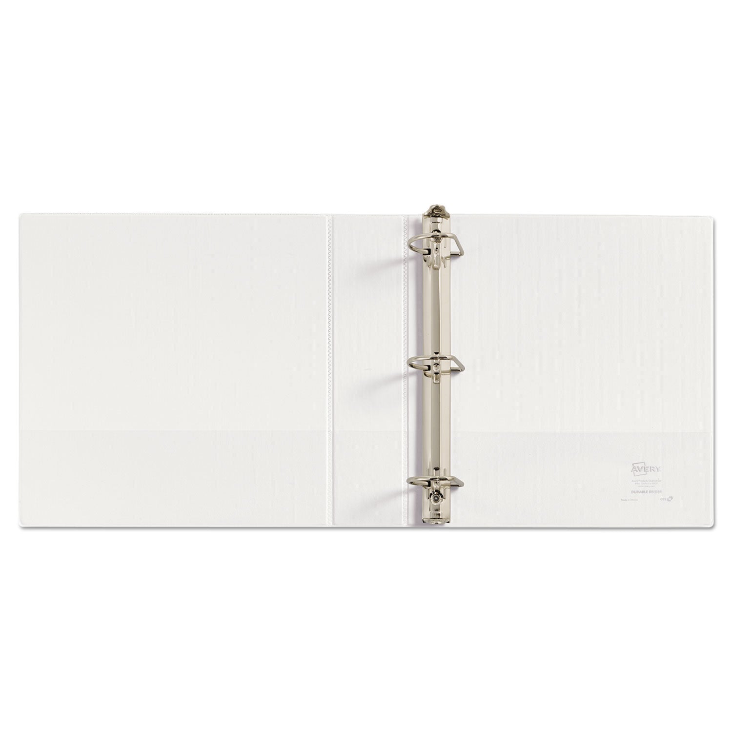 Avery® Durable View Binder with DuraHinge and Slant Rings, 3 Rings, 2" Capacity, 11 x 8.5, White