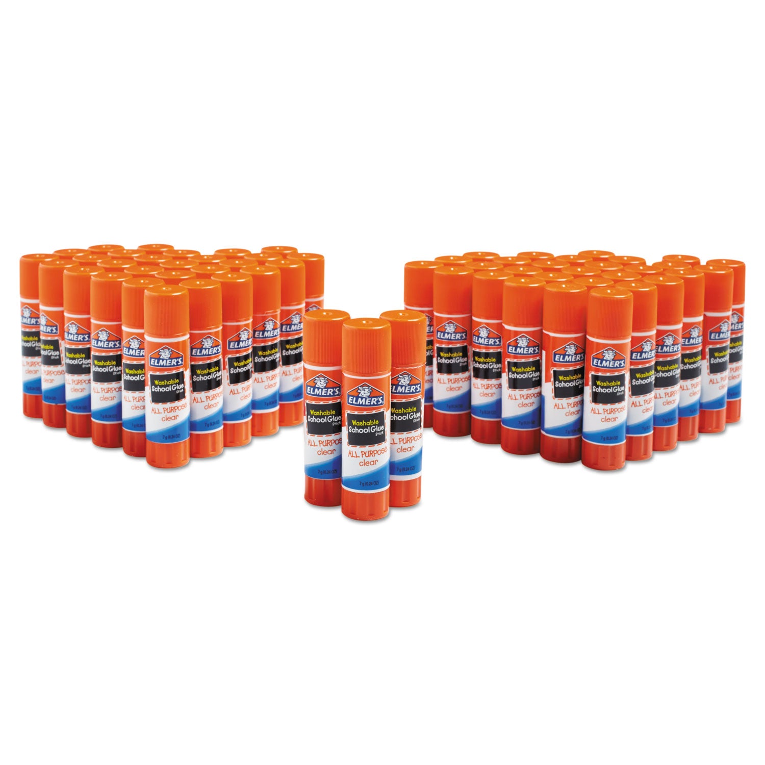 Elmer's® Washable School Glue Sticks, 0.24 oz, Applies and Dries Clear, 60/Box