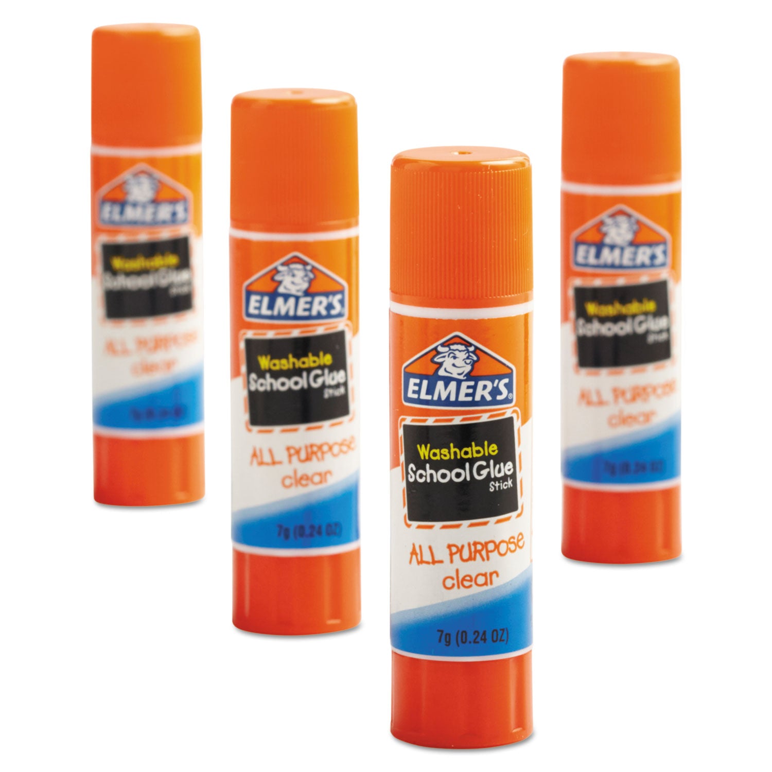 Elmer's® Washable School Glue Sticks, 0.24 oz, Applies and Dries Clear, 4/Pack