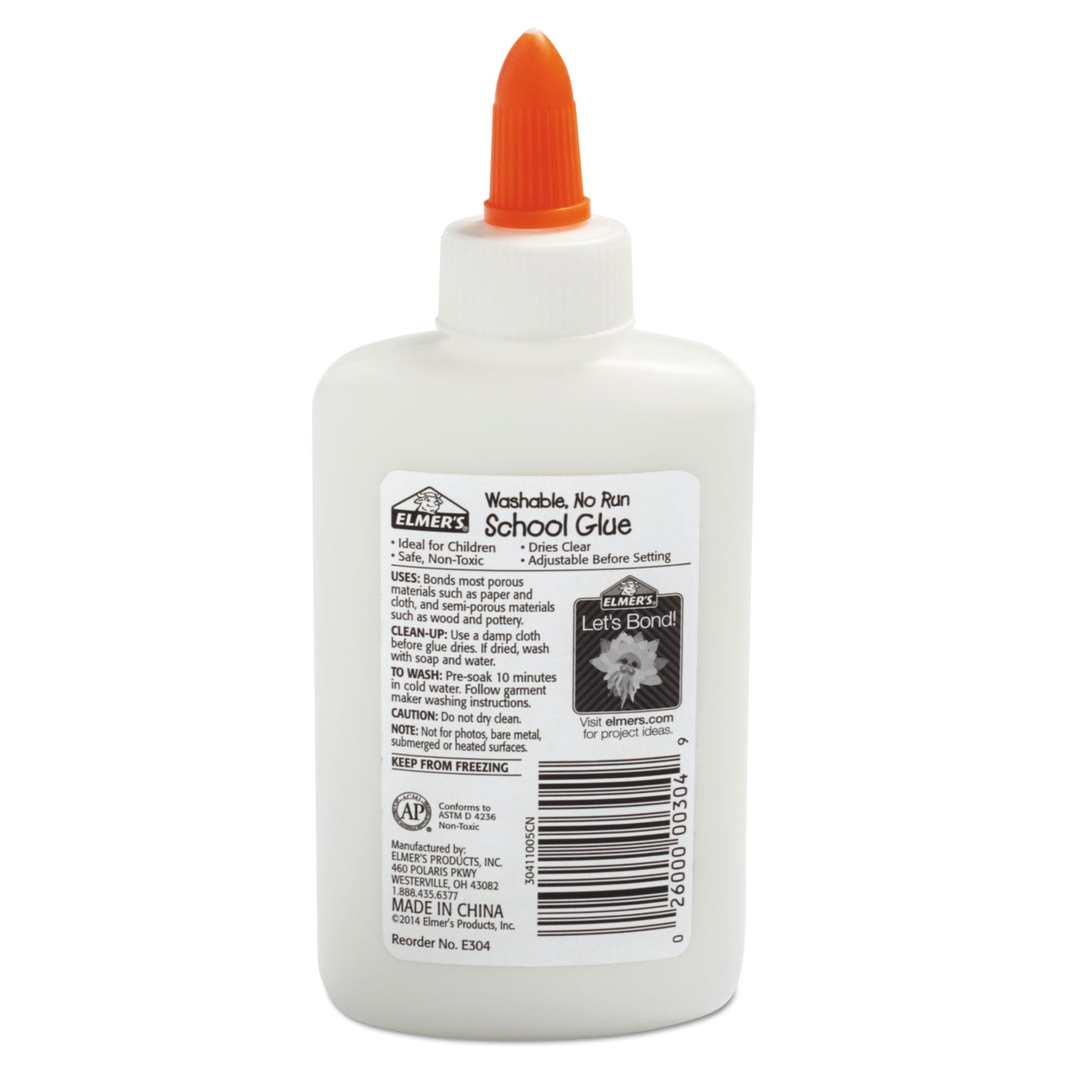 Elmer's® Washable School Glue, 4 oz, Dries Clear