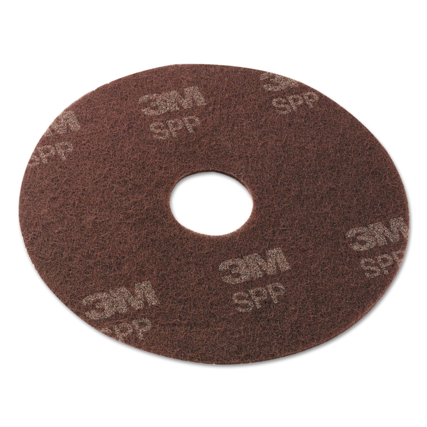 Surface Prep Floor Pads, 16" Diameter, Brown, 10/Carton