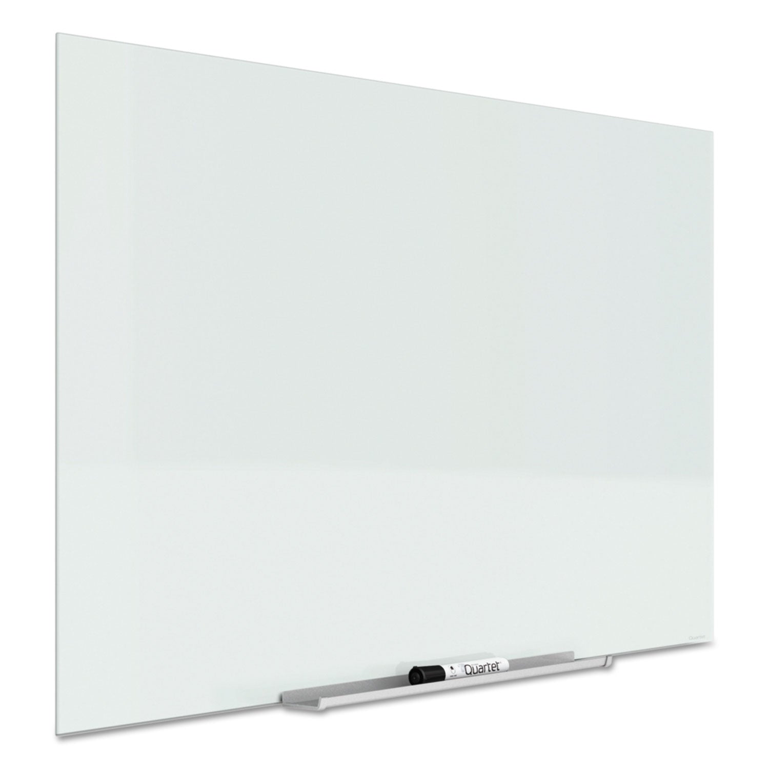 Quartet® InvisaMount Magnetic Glass Marker Board, 85 x 48, White Surface