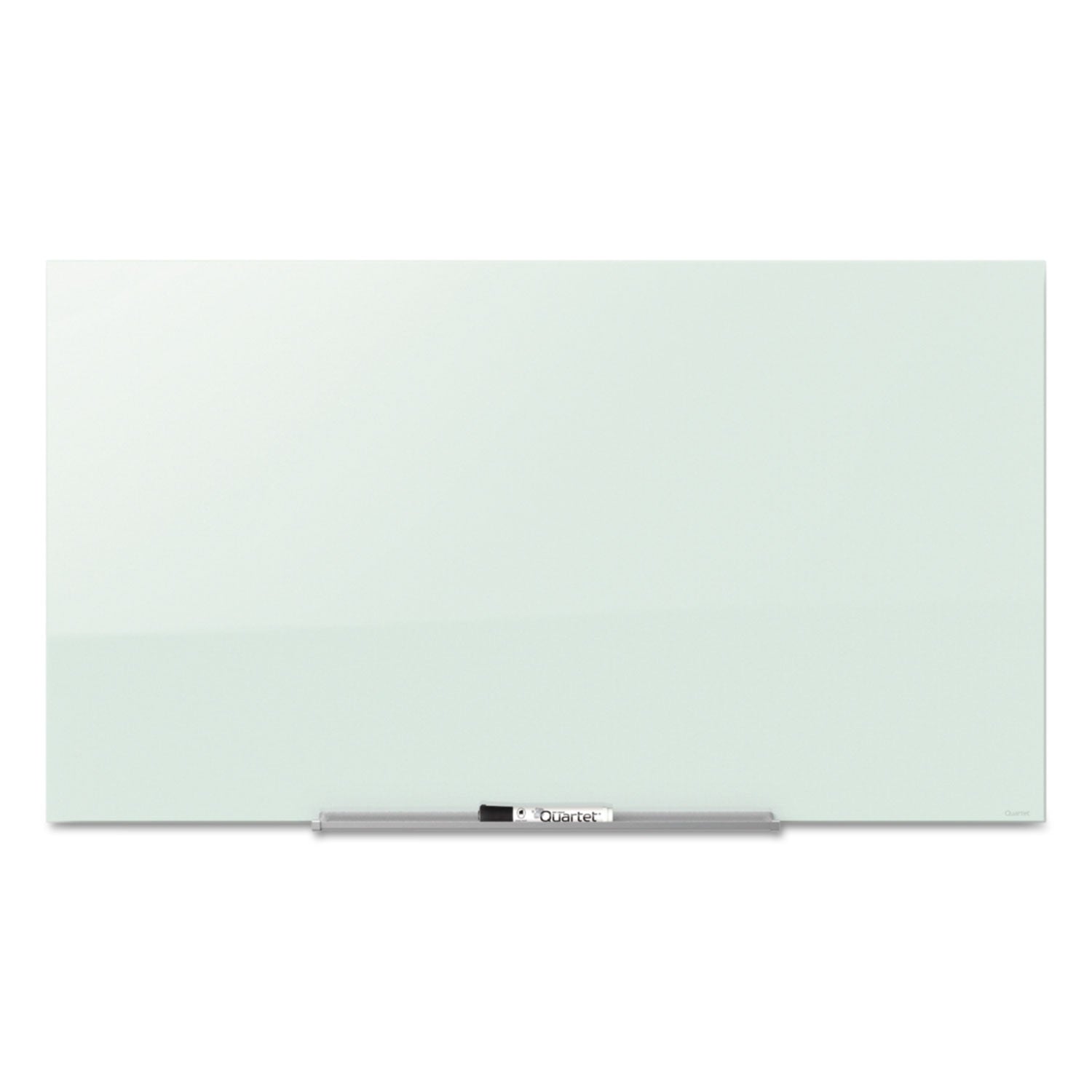 InvisaMount Magnetic Glass Marker Board, 74 x 42, White Surface