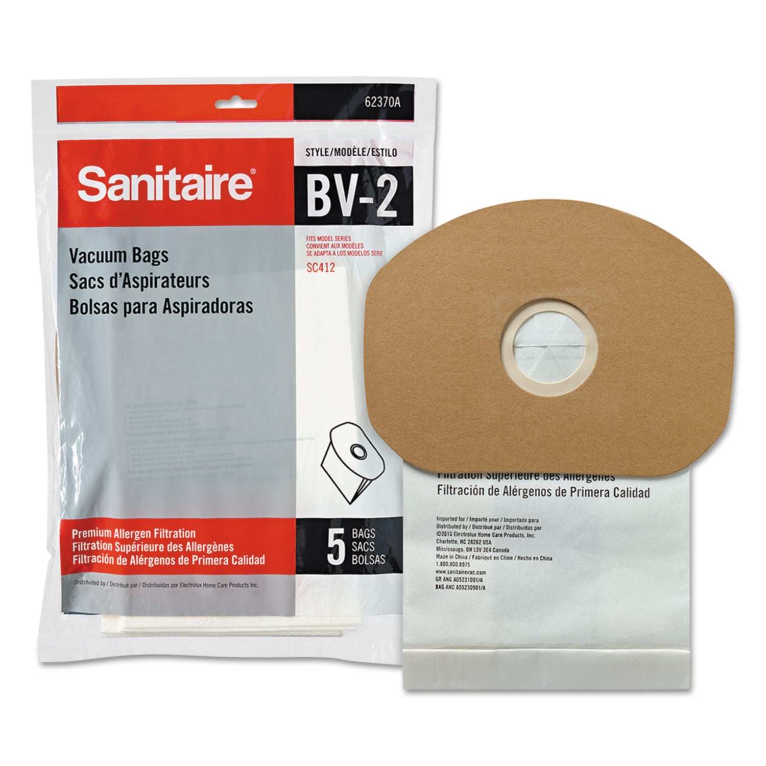 Disposable Dust Bags for Sanitaire Commercial Backpack Vacuum, 5/Pack, 10 Packs/Carton