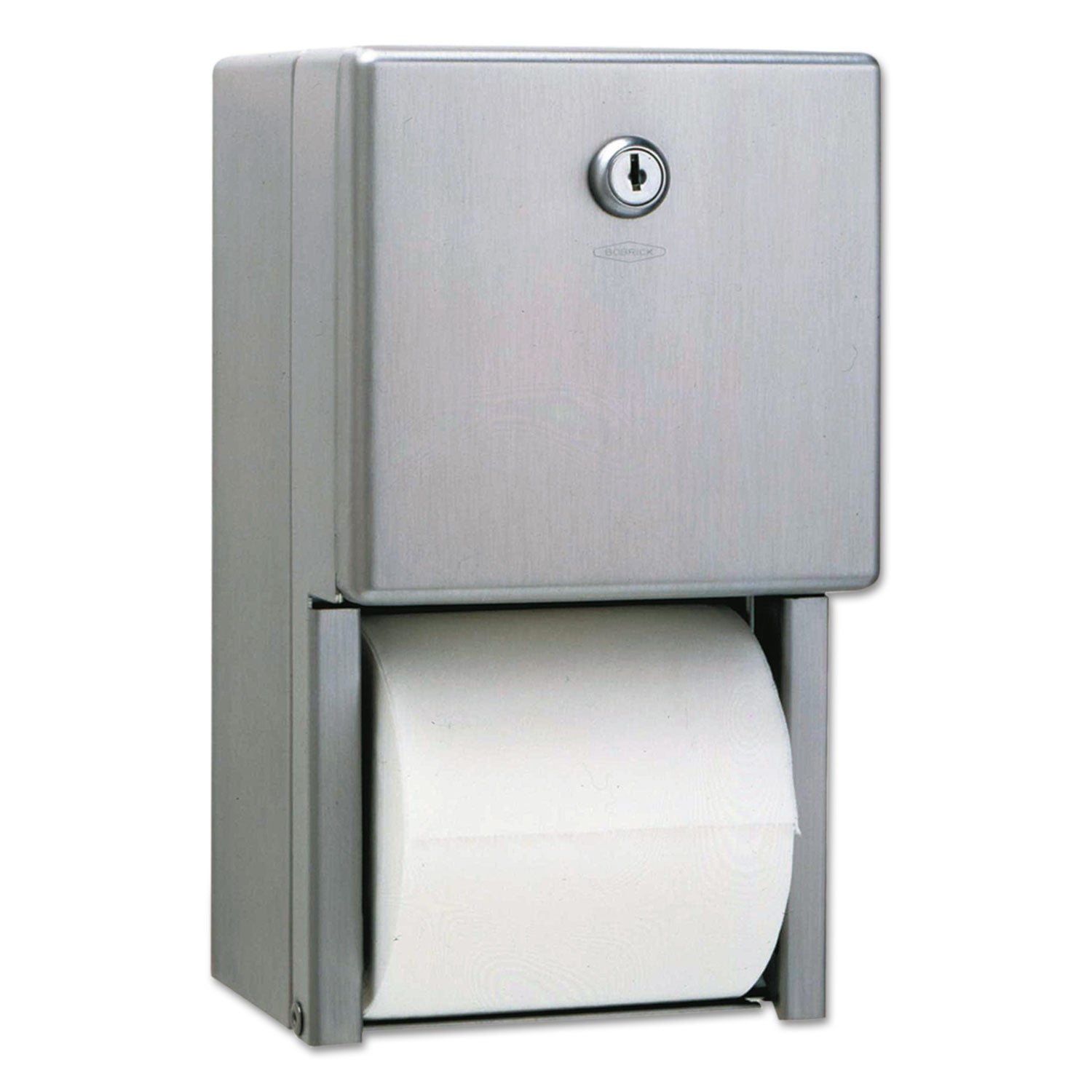 Stainless Steel 2-Roll Tissue Dispenser, 6.06 x 5.94 x 11, Stainless Steel