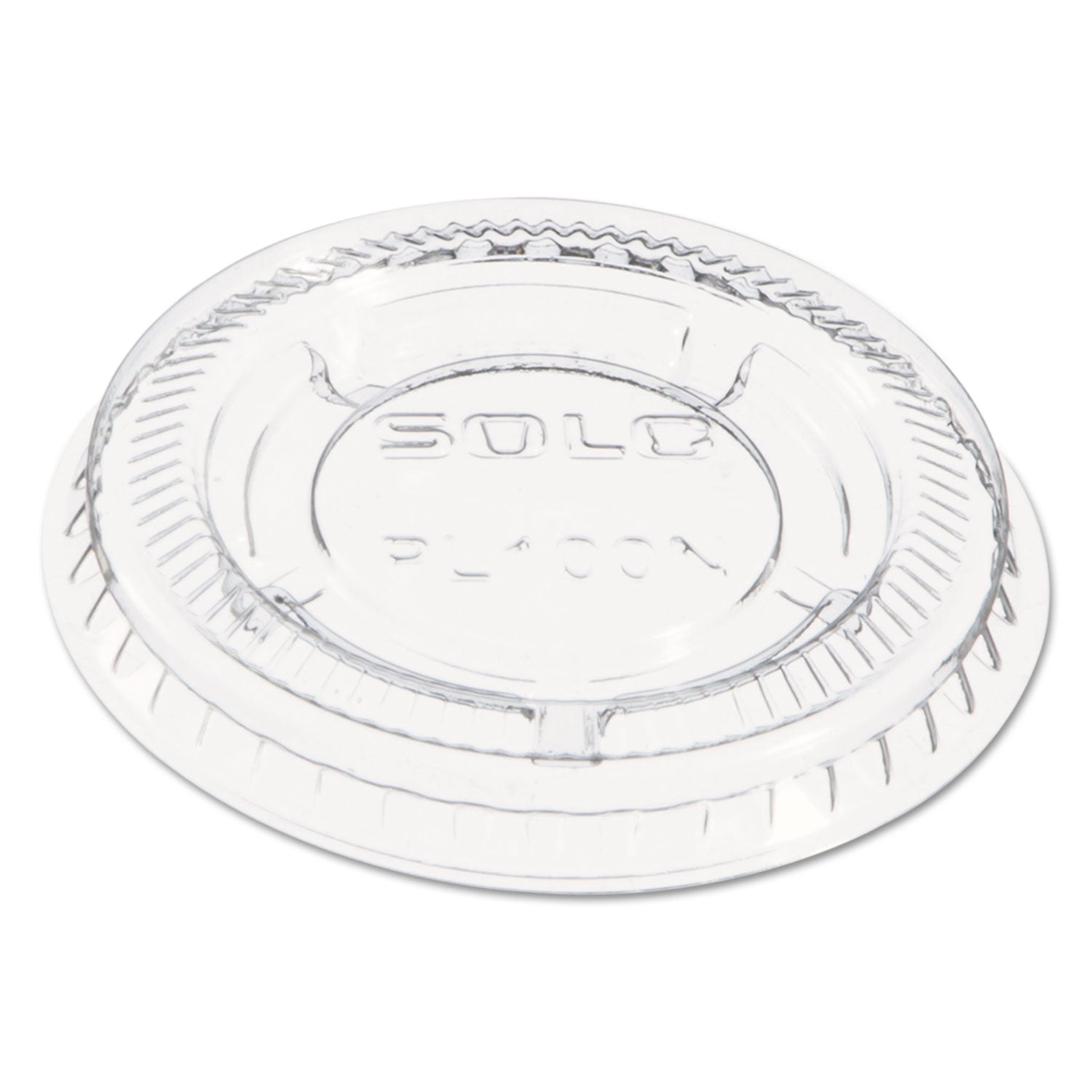 Dart® Portion/Souffle Cup Lids, Fits 0.5 oz to 1 oz Cups, PET, Clear, 125 Pack, 20 Packs/Carton