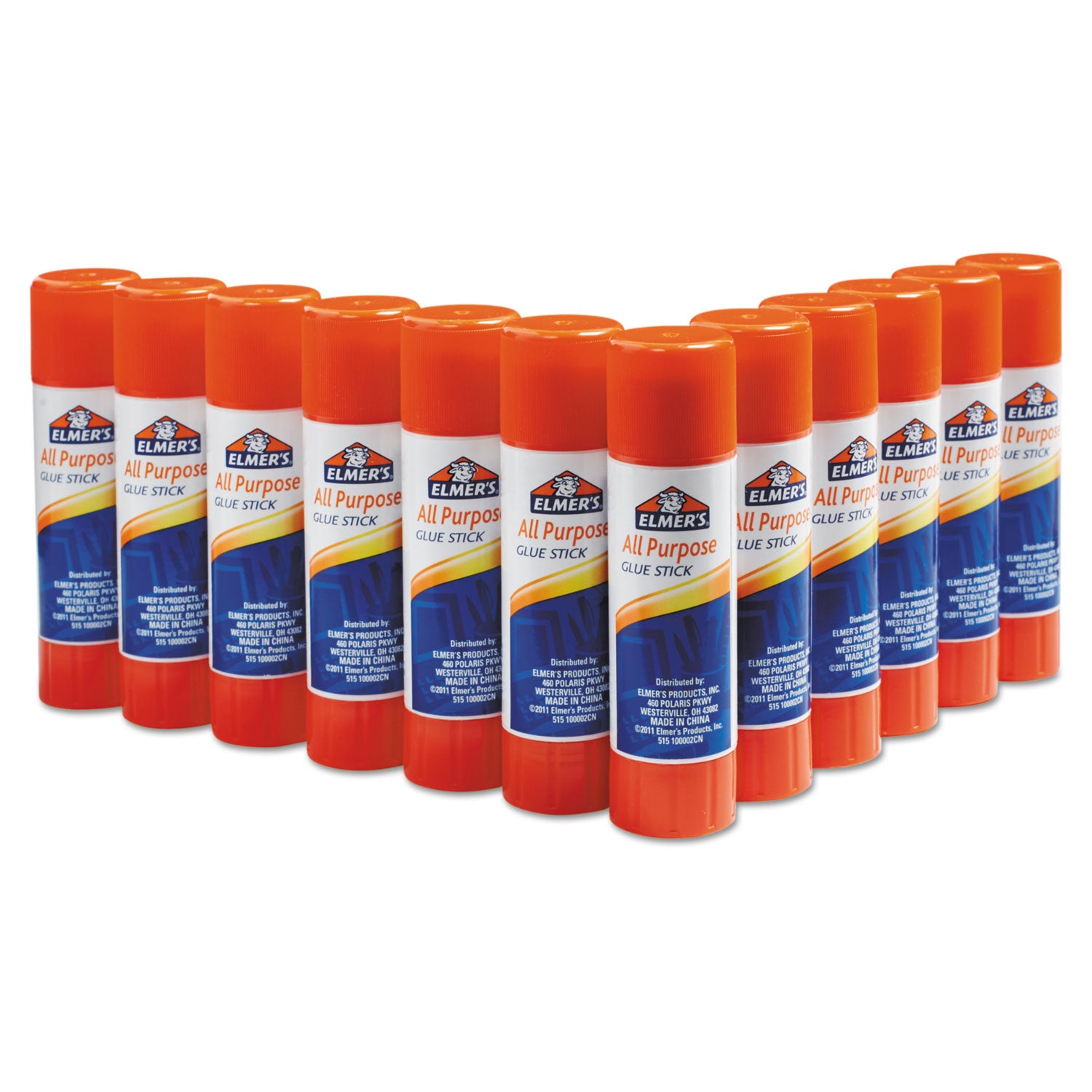 Elmer's® Disappearing Glue Stick, 0.77 oz, Applies White, Dries Clear, 12/Pack