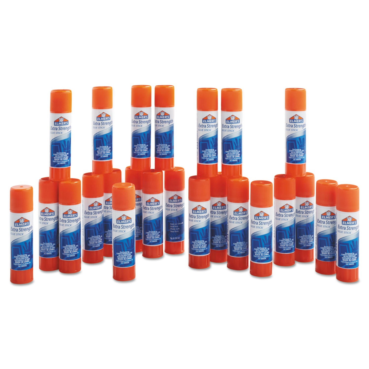 Elmer's® Extra-Strength Office Glue Stick, 0.28 oz, Dries Clear, 24/Pack