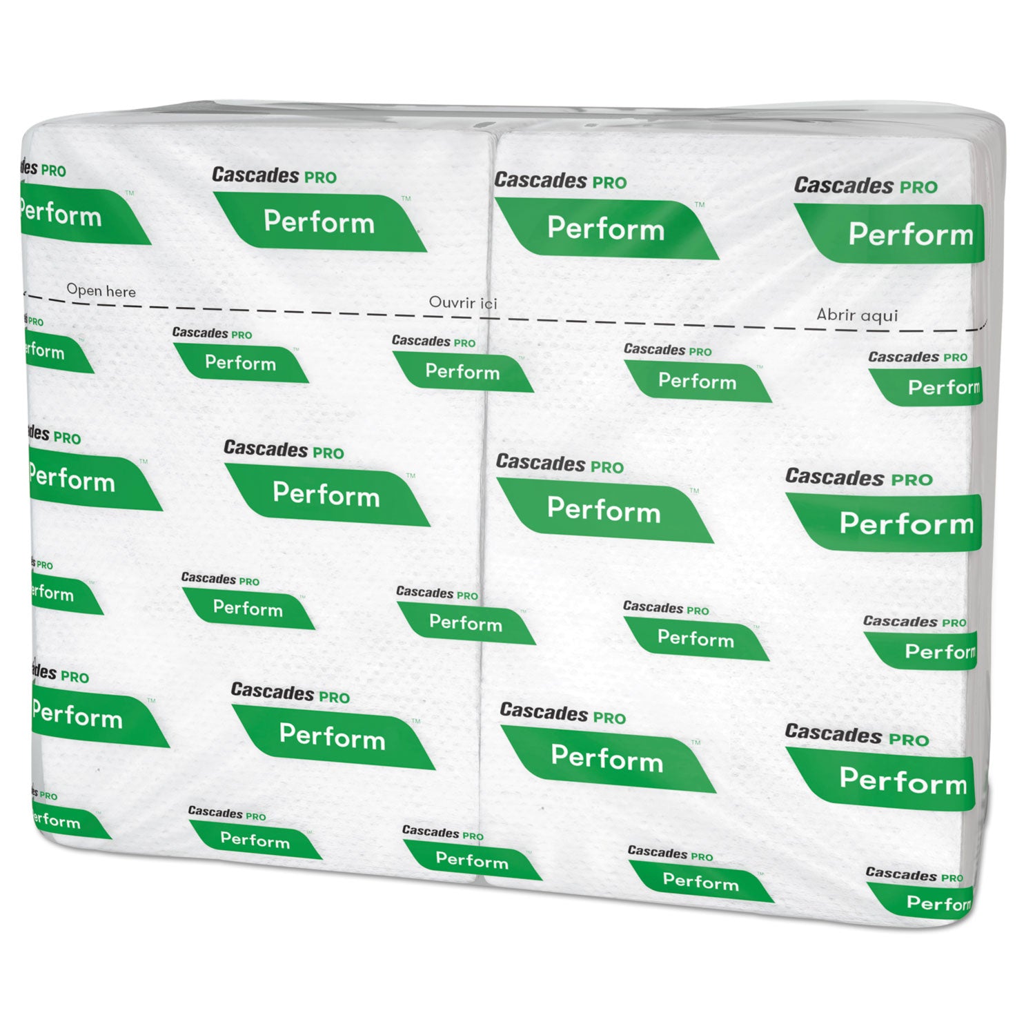 Perform Interfold Napkins, 1-Ply, 6.5 x 4.25, White, 376/Pack, 16 Packs/Carton