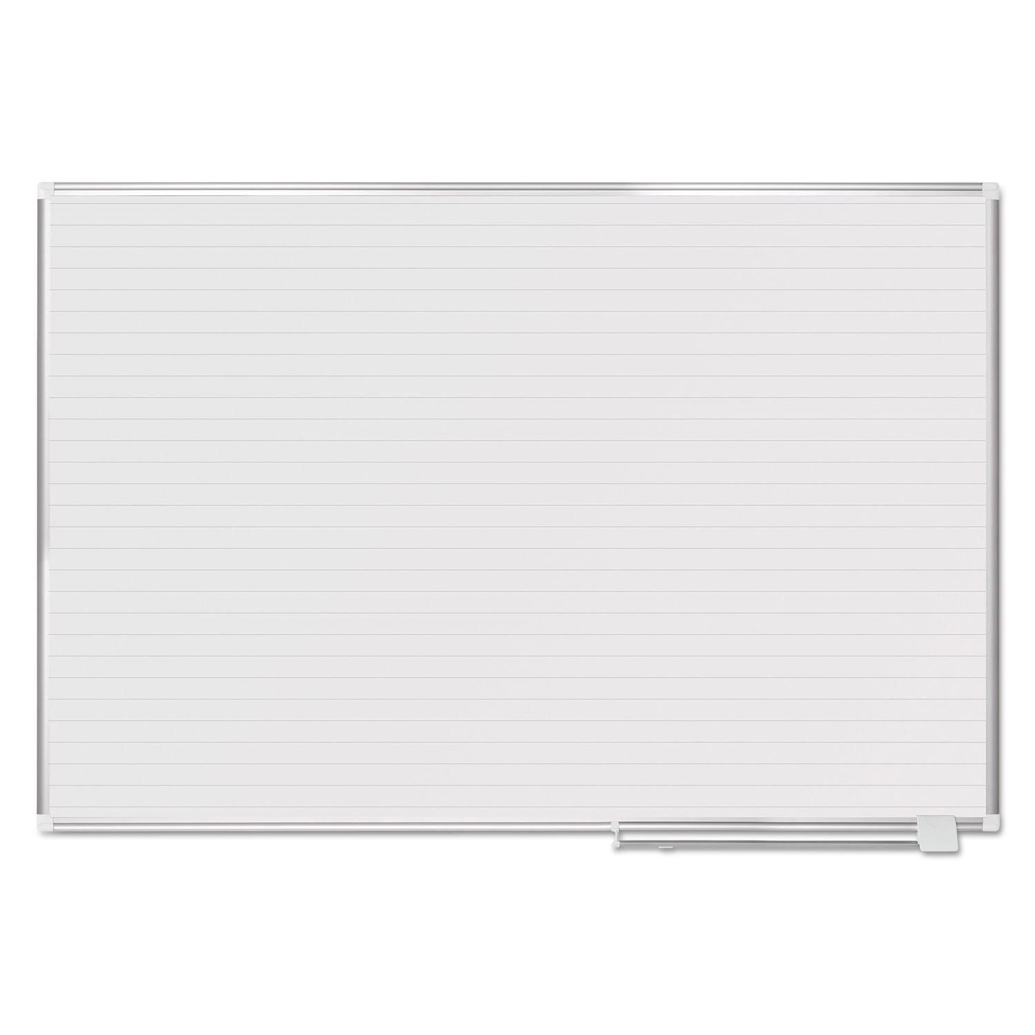 Ruled Magnetic Steel Dry Erase Planning Board, 72 x 48, White Surface, Silver Aluminum Frame