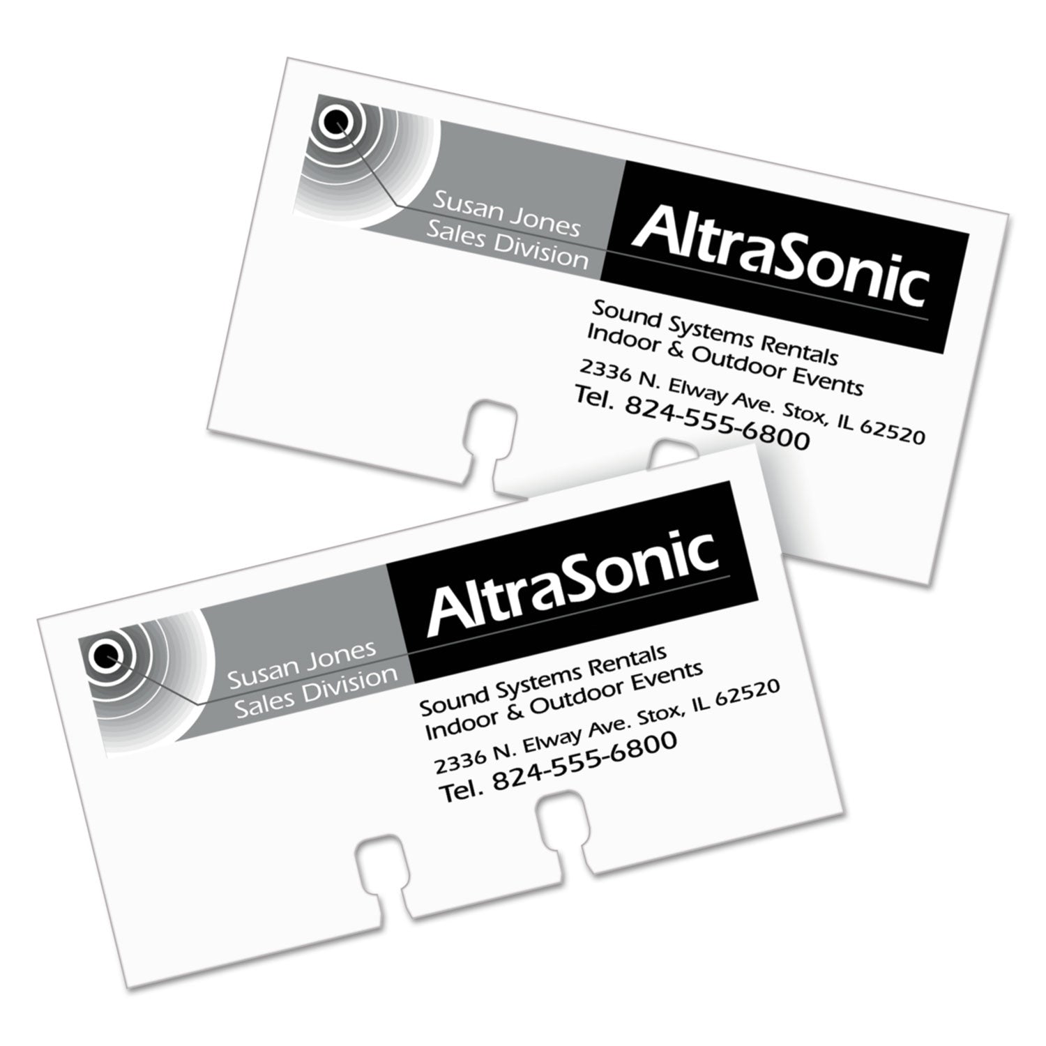 Avery® Small Rotary Cards, Laser/Inkjet, 2.17 x 4, White, 8 Cards/Sheet, 400 Cards/Box