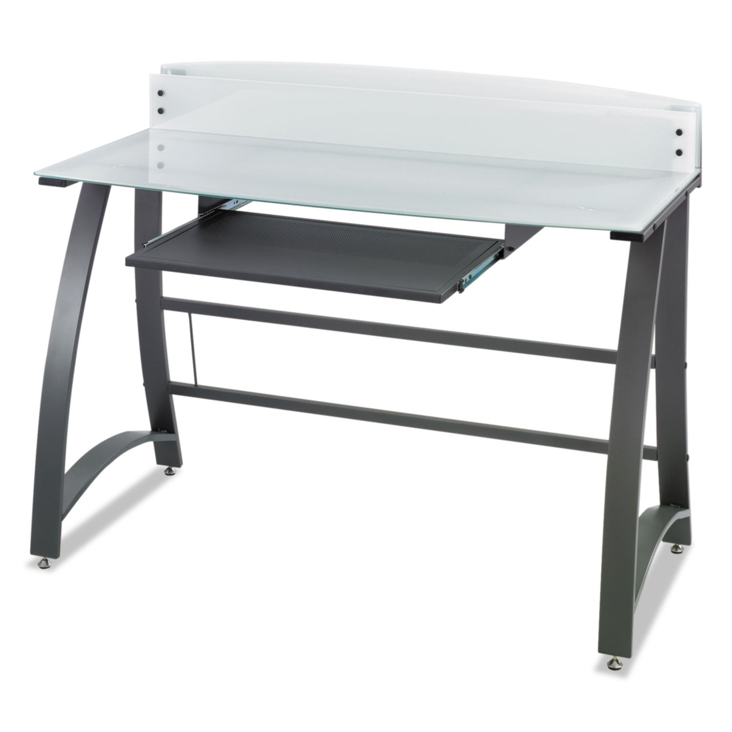 Safco® Xpressions 47" Computer Desk, 47" x 23" x 37", Frosted/Black