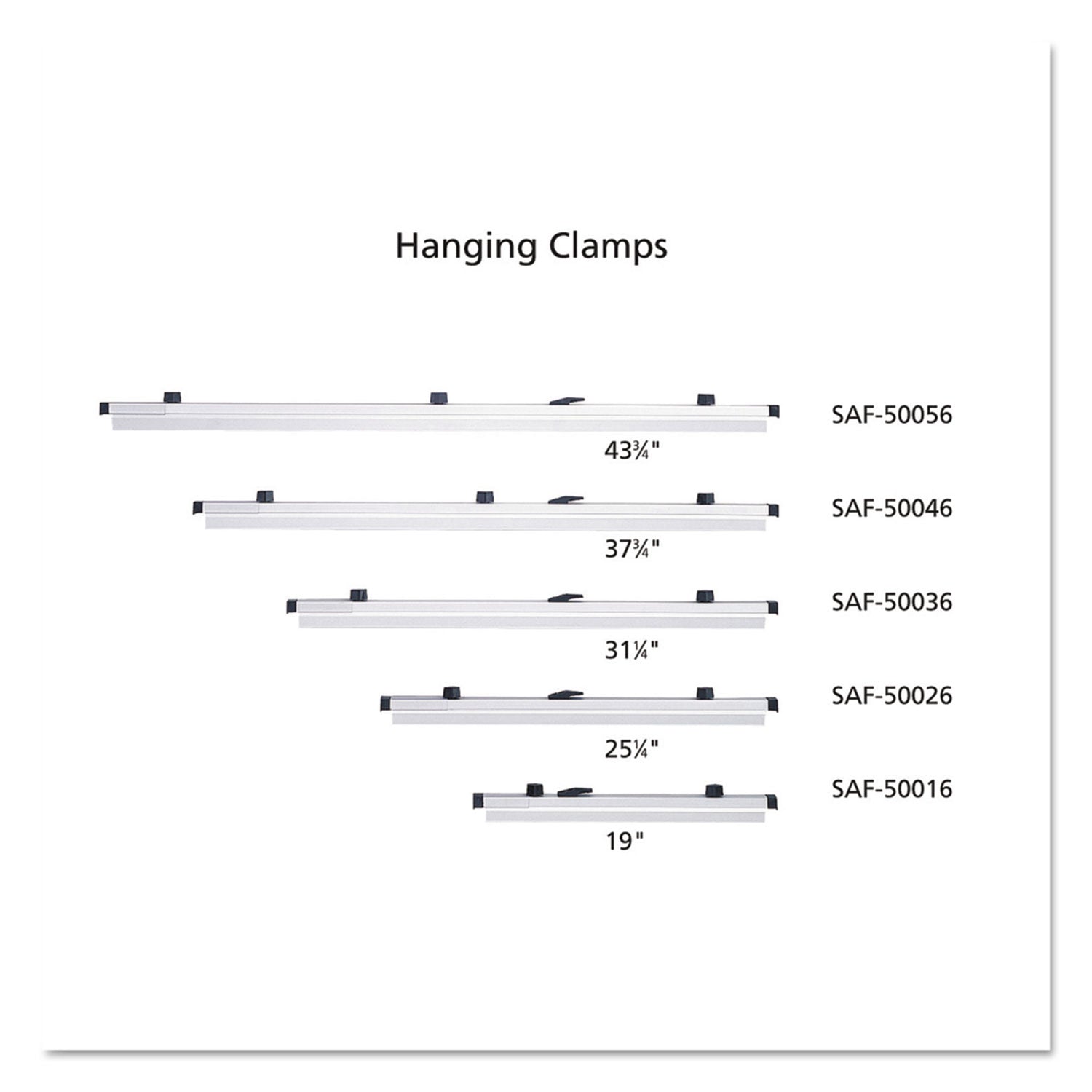 Safco® Mobile Plan Center Sheet Rack, 18 Hanging Clamps, 43.75w x 20.5d x 51h, Sand