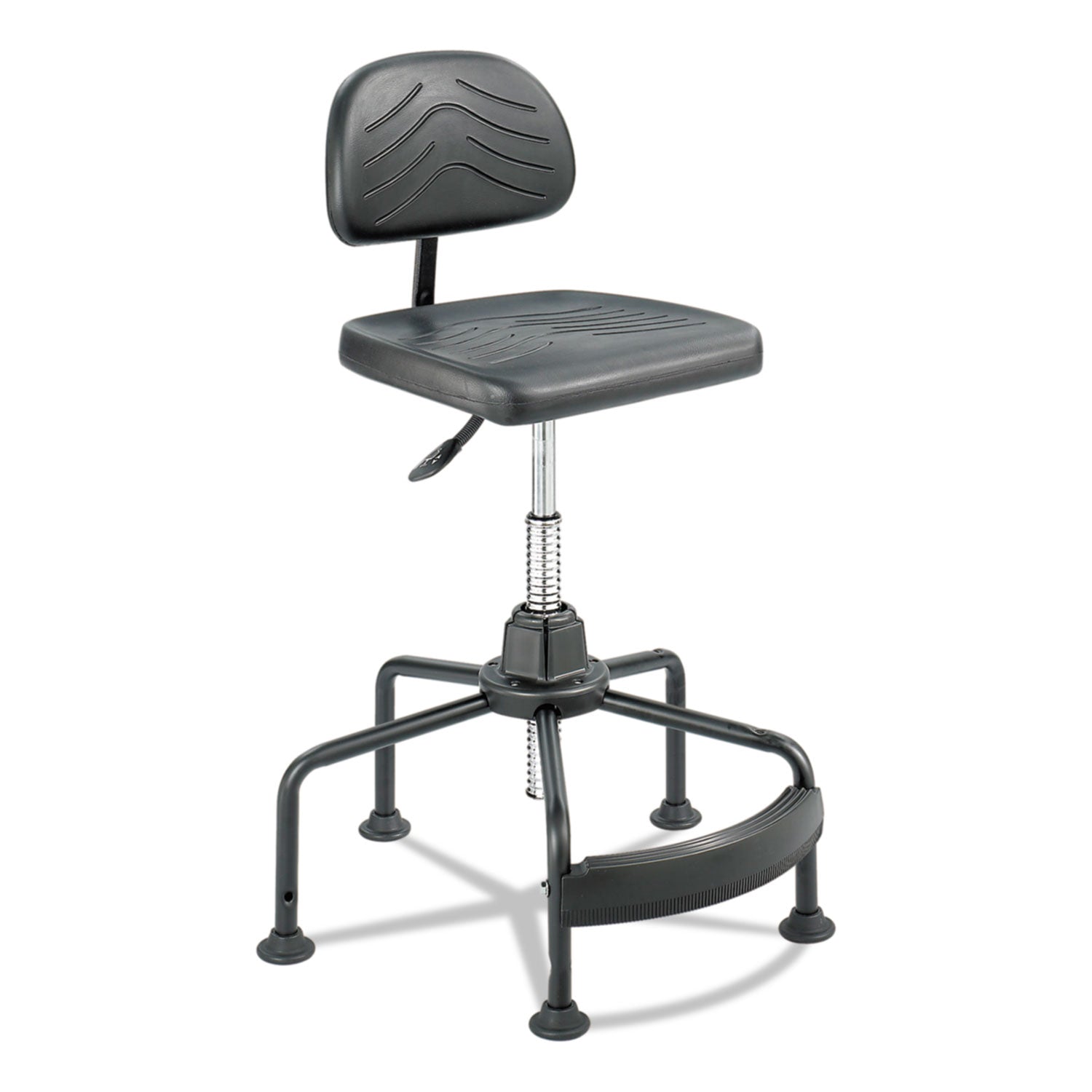 Safco® Task Master Economy Industrial Chair, Supports Up to 250 lb, 17" to 35" Seat Height, Black