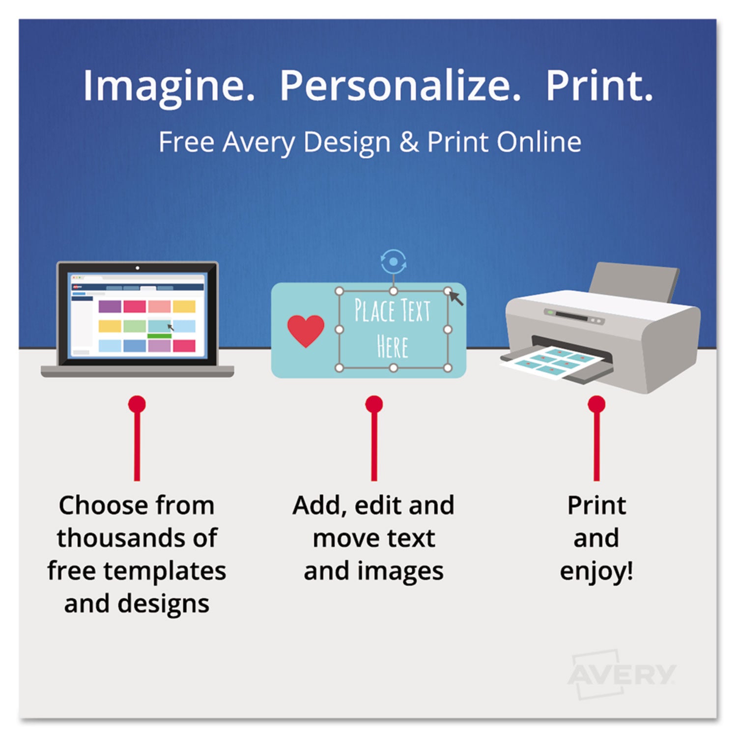 Avery® Print and Apply Index Maker Clear Label Dividers, Copiers, 5-Tab, 11 x 8.5, White, 5 Sets