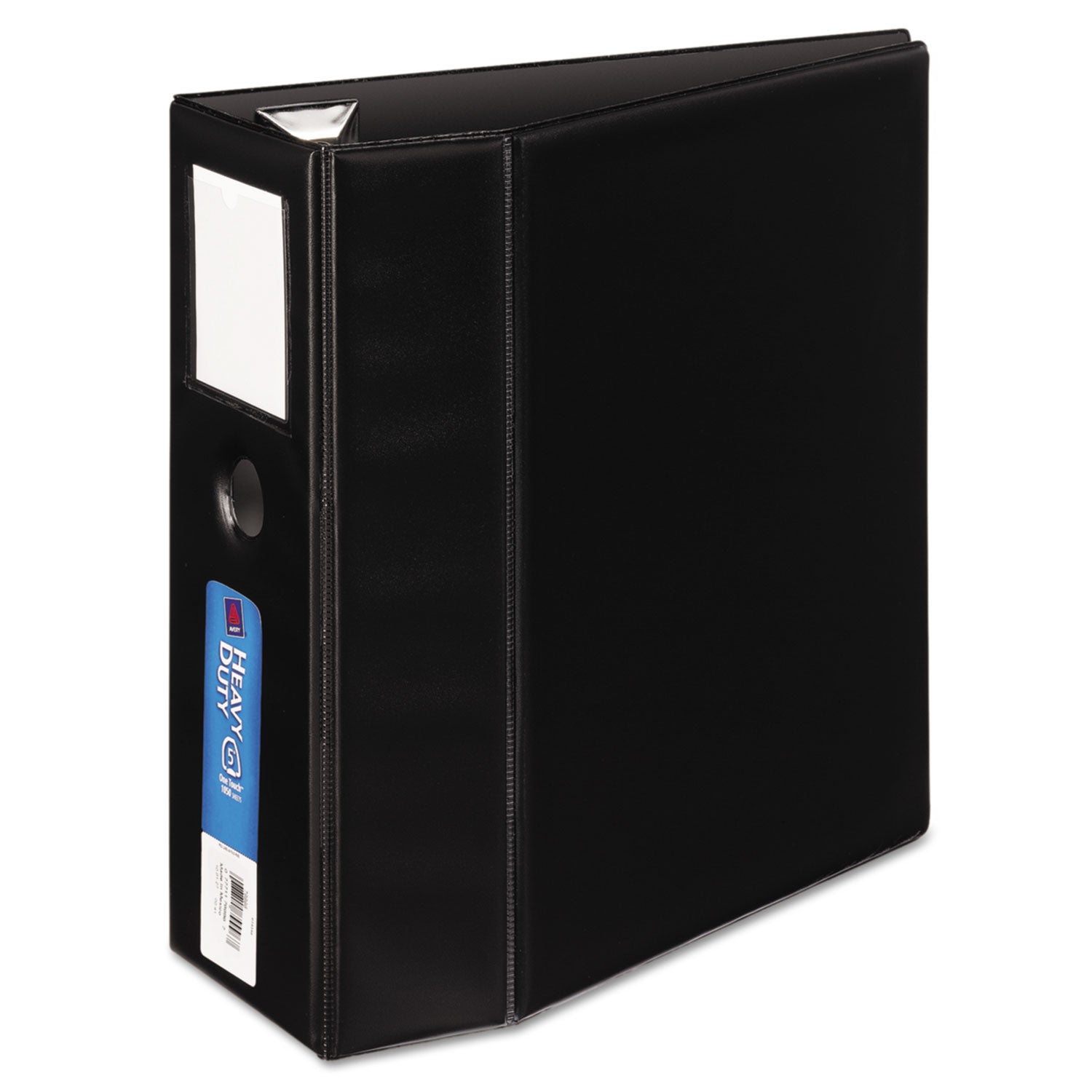 Avery® Heavy-Duty Non-View Binder, DuraHinge, Three Locking One Touch EZD Rings, Spine Label, Thumb Notch, 5" Cap, 11 x 8.5, Black