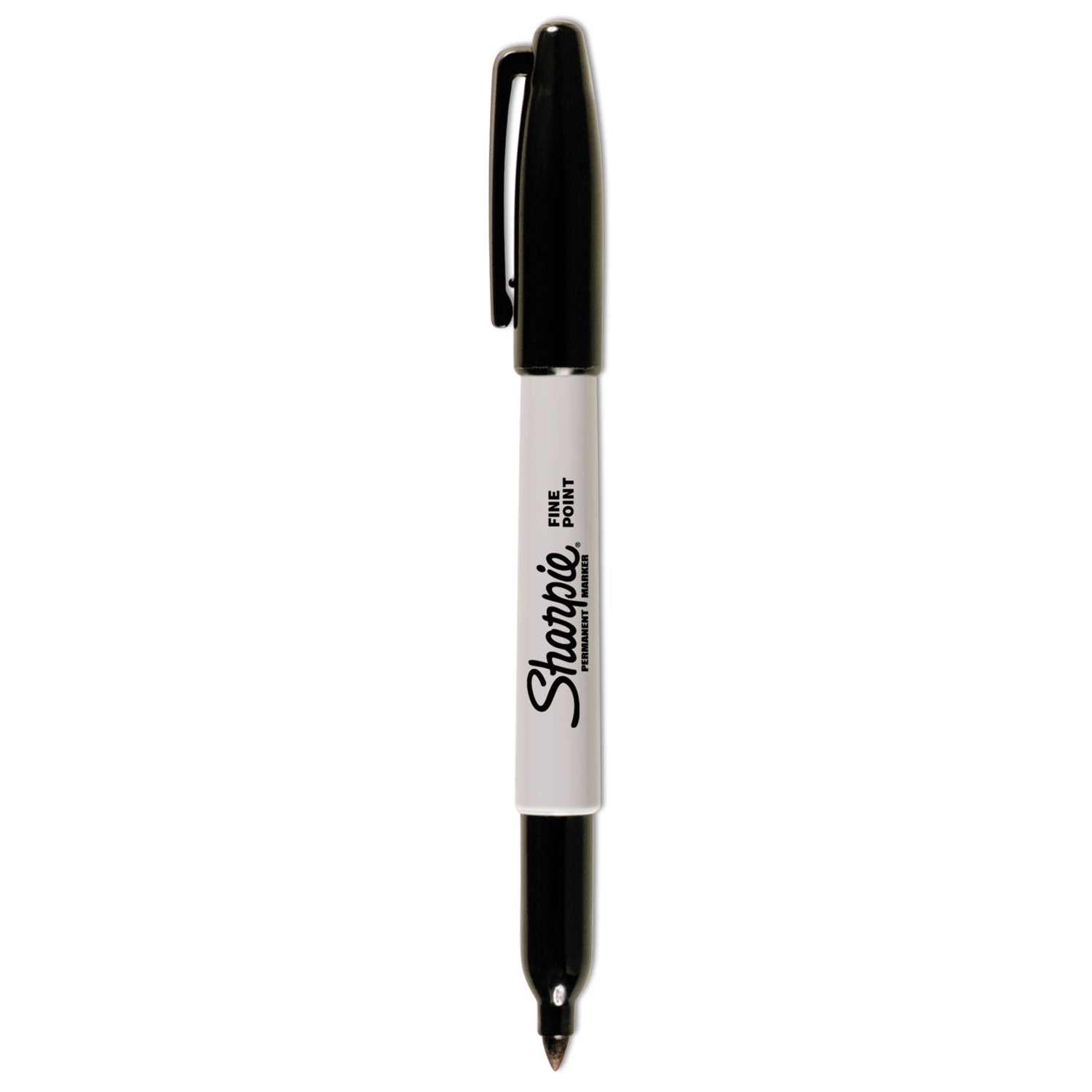 Sharpie® Fine Tip Permanent Marker, Fine Bullet Tip, Black, Dozen