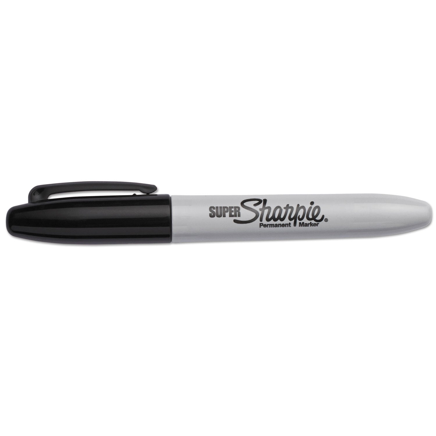 Sharpie® Super Permanent Marker, Fine Bullet Tip, Black, Dozen