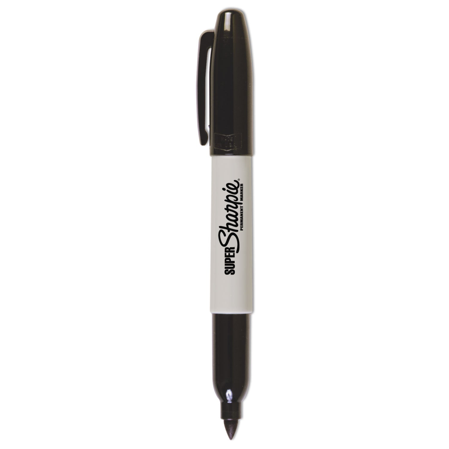 Sharpie® Super Permanent Marker, Fine Bullet Tip, Black, Dozen