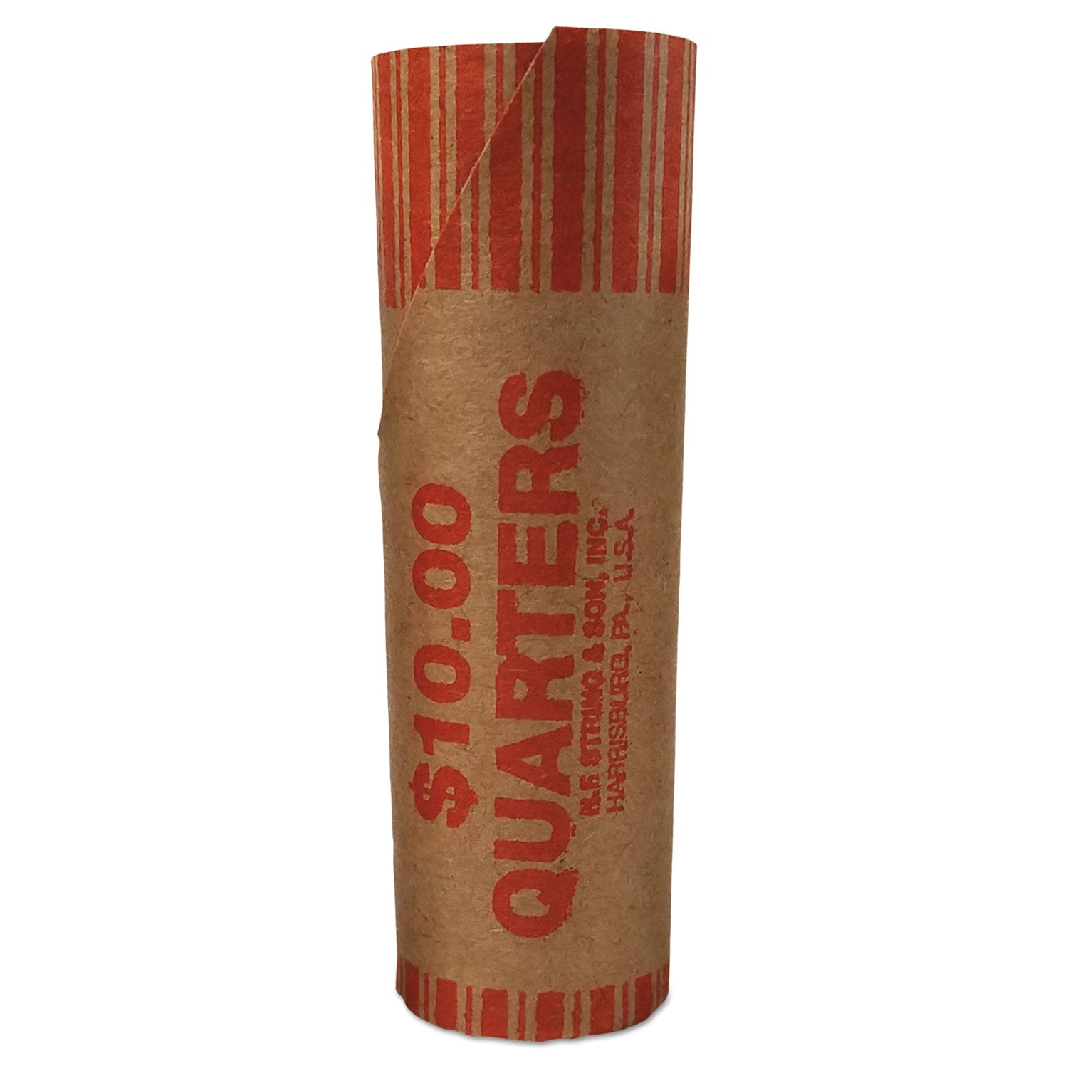 Preformed Tubular Coin Wrappers, Quarters, $10, 1,000 Wrappers/Box