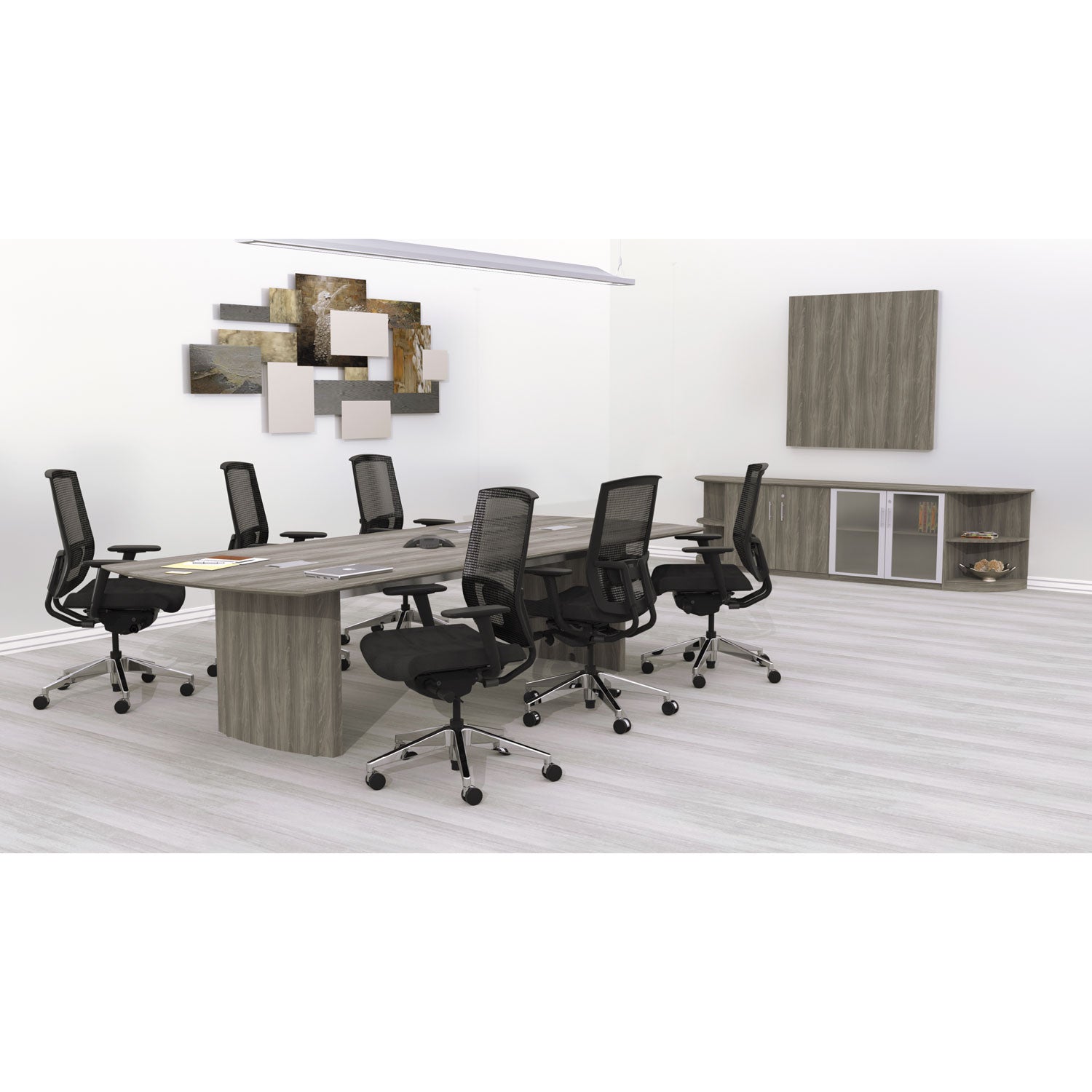 Safco® Medina Series Conference Table Base, 23.6w x 2d x 28.13h, Gray Steel