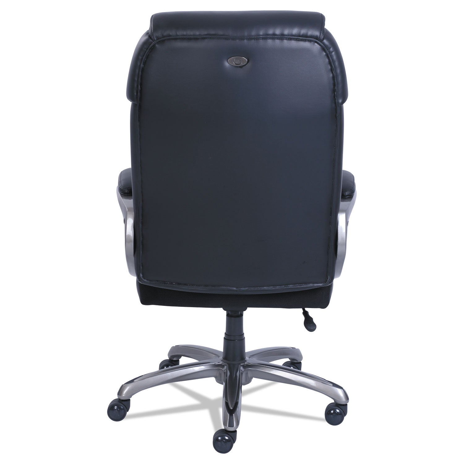 SertaPedic® Cosset Big and Tall Executive Chair, Supports Up to 400 lb, 19" to 22" Seat Height, Black Seat/Back, Slate Base