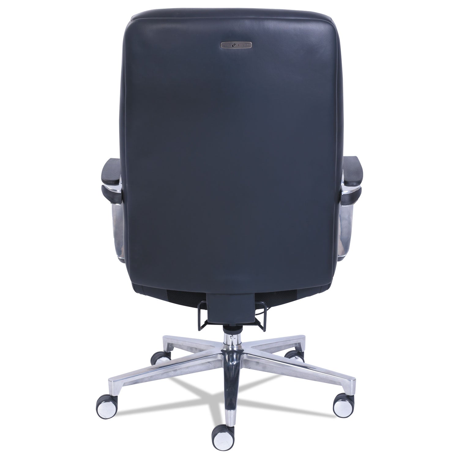 La-Z-Boy® Commercial 2000 High-Back Executive Chair, Dynamic Lumbar Support, Supports 300lb, 20" to 23" Seat Height, Black, Silver Base