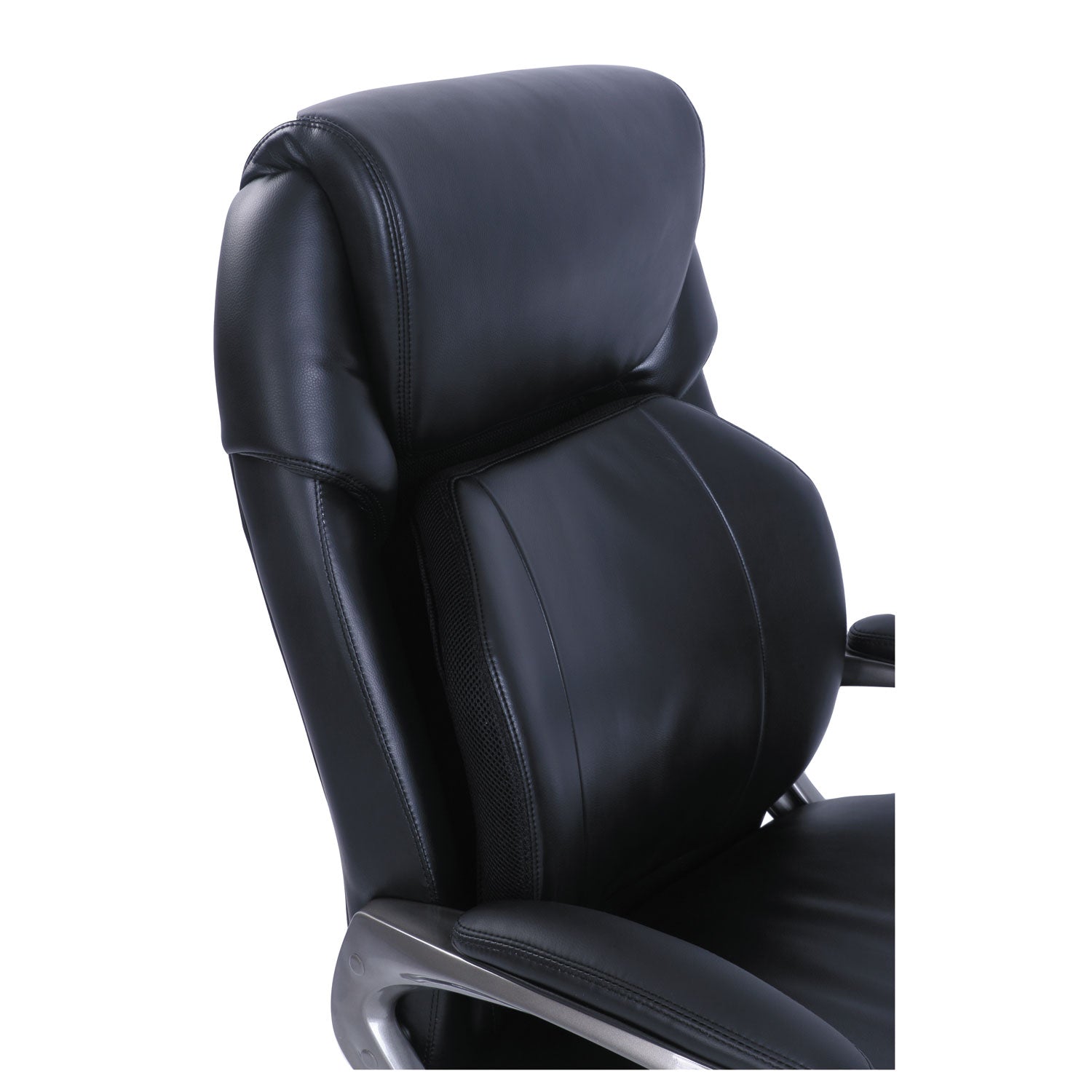 SertaPedic® Cosset Big and Tall Executive Chair, Supports Up to 400 lb, 19" to 22" Seat Height, Black Seat/Back, Slate Base