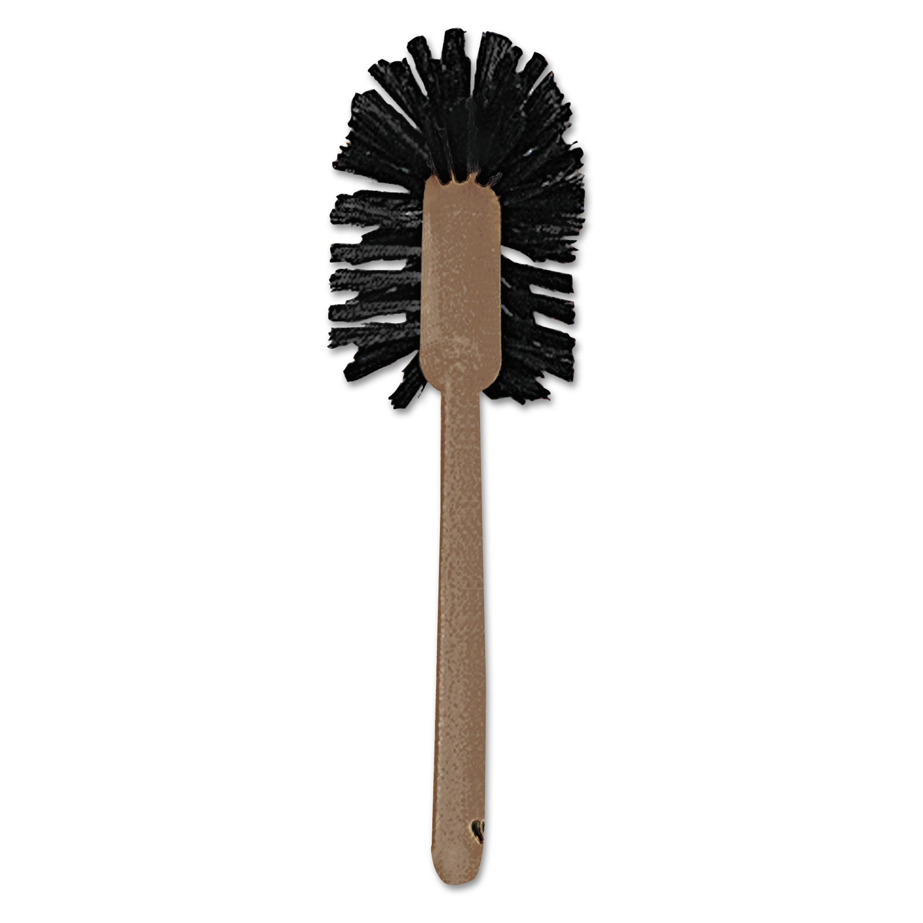 Commercial-Grade Toilet Bowl Brush, 17" Handle, Brown