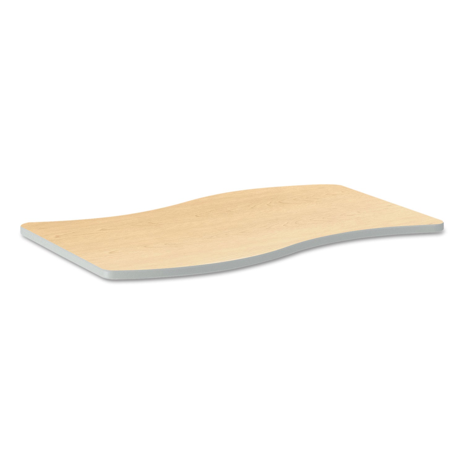 Build Ribbon Shape Table Top, 54w x 30d, Natural Maple